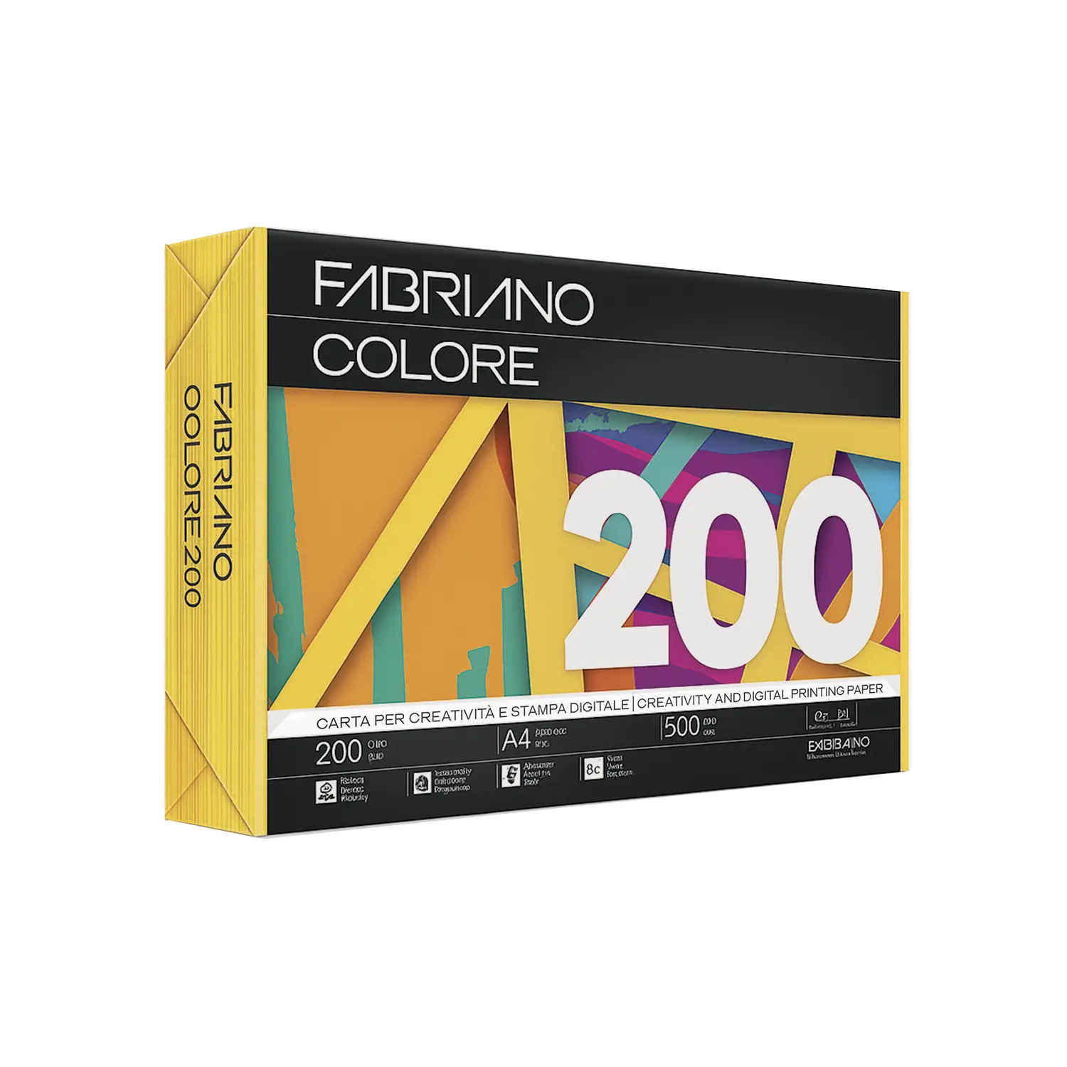 Carta Per Fotocopie Fabriano Colore 200 Gr/mq A4 Giallo Risma 100 Fogli - Carta e cartoncino