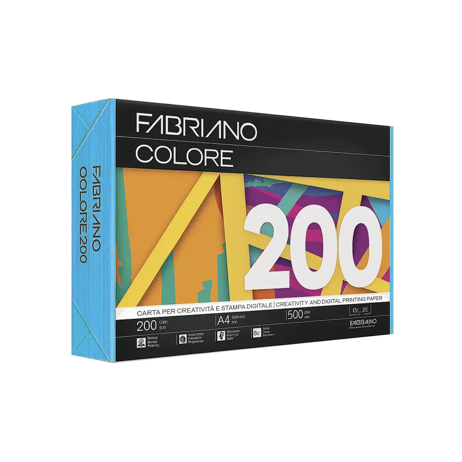 Carta Per Fotocopie Fabriano Colore 200 Gr/mq A4 Azzurro Risma 100 Fogli - Carta e cartoncino