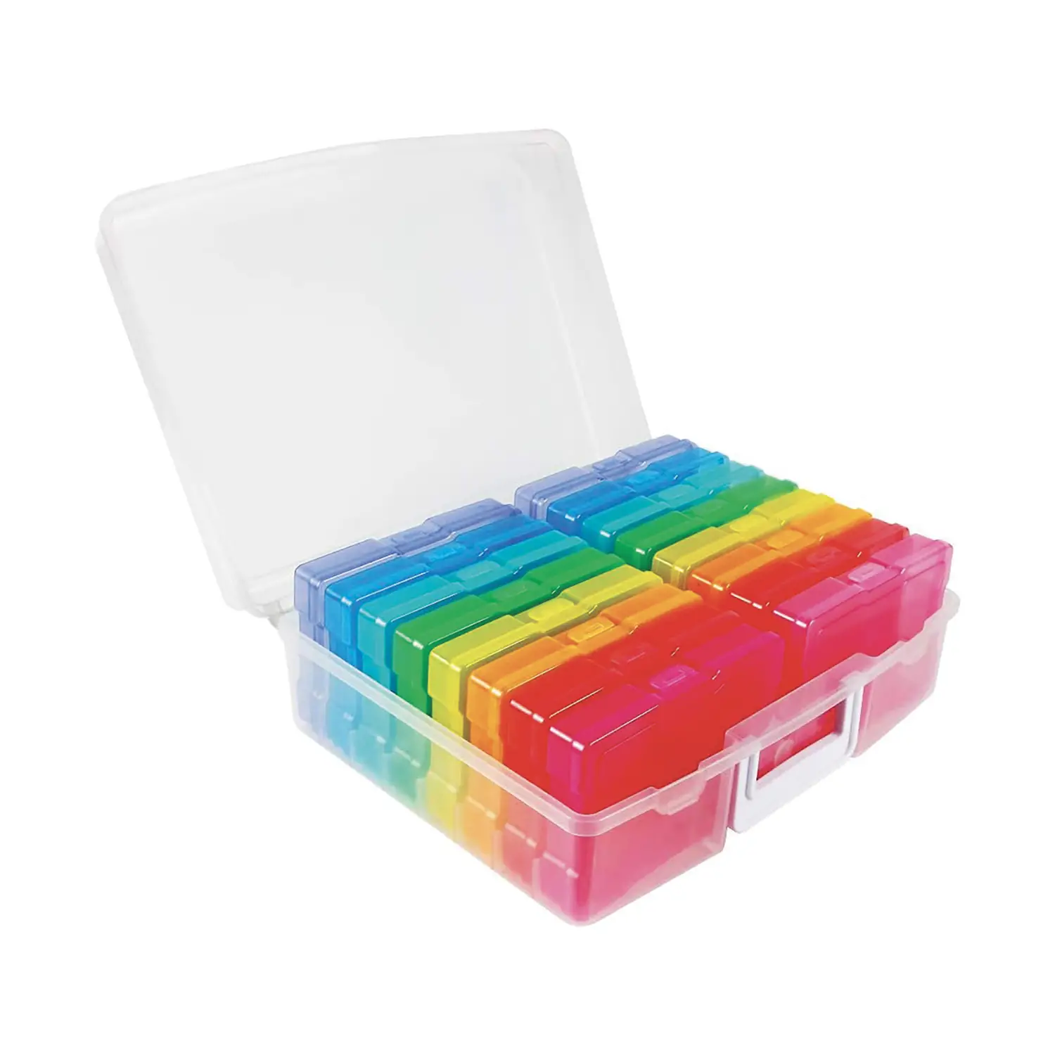 Contenitori Porta Oggetti in Plastica Traslucide Multicolore in Valigetta - Arredo Nido e Infanzia