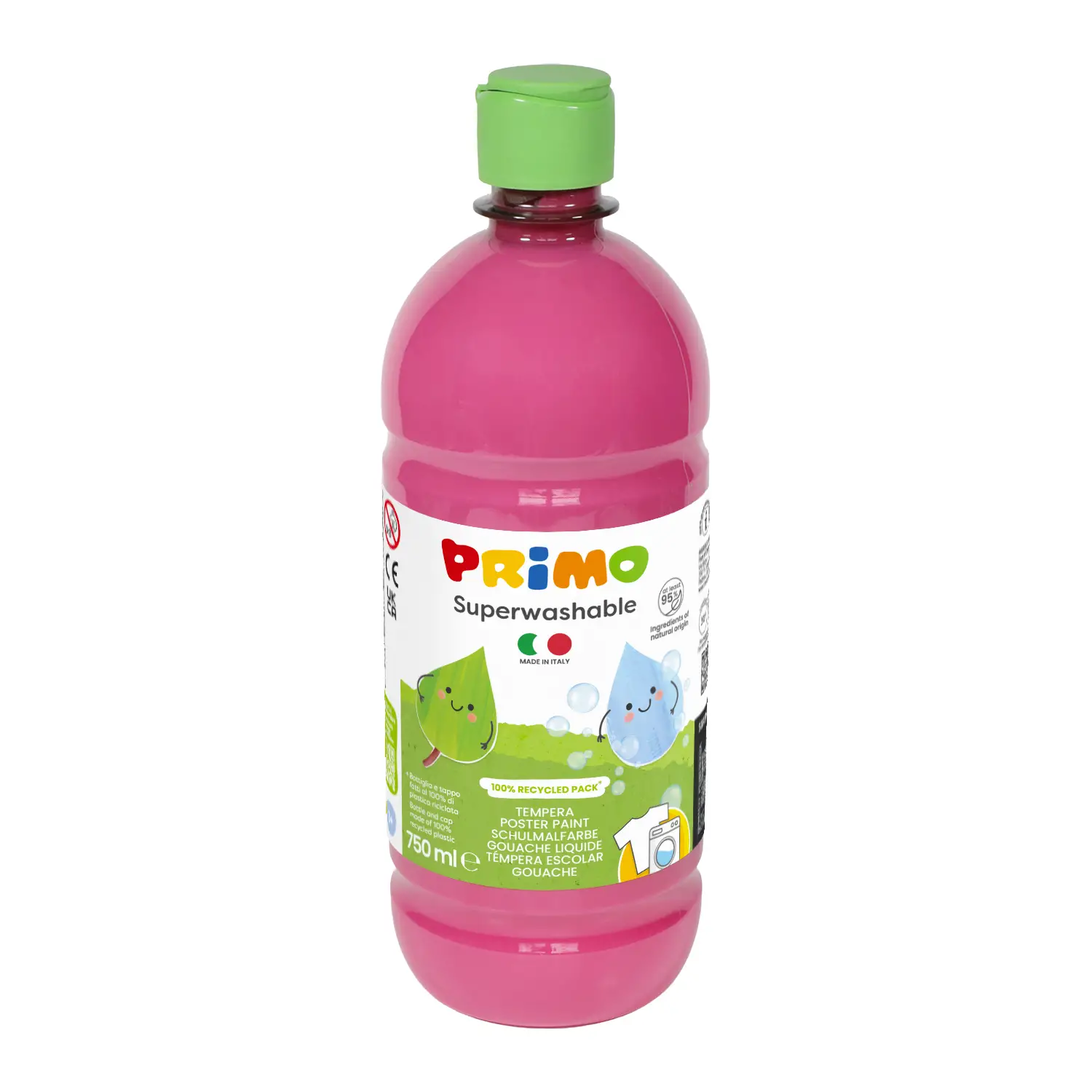 Tempera Super Lavabile Primo 750 ml Magenta - Tempere