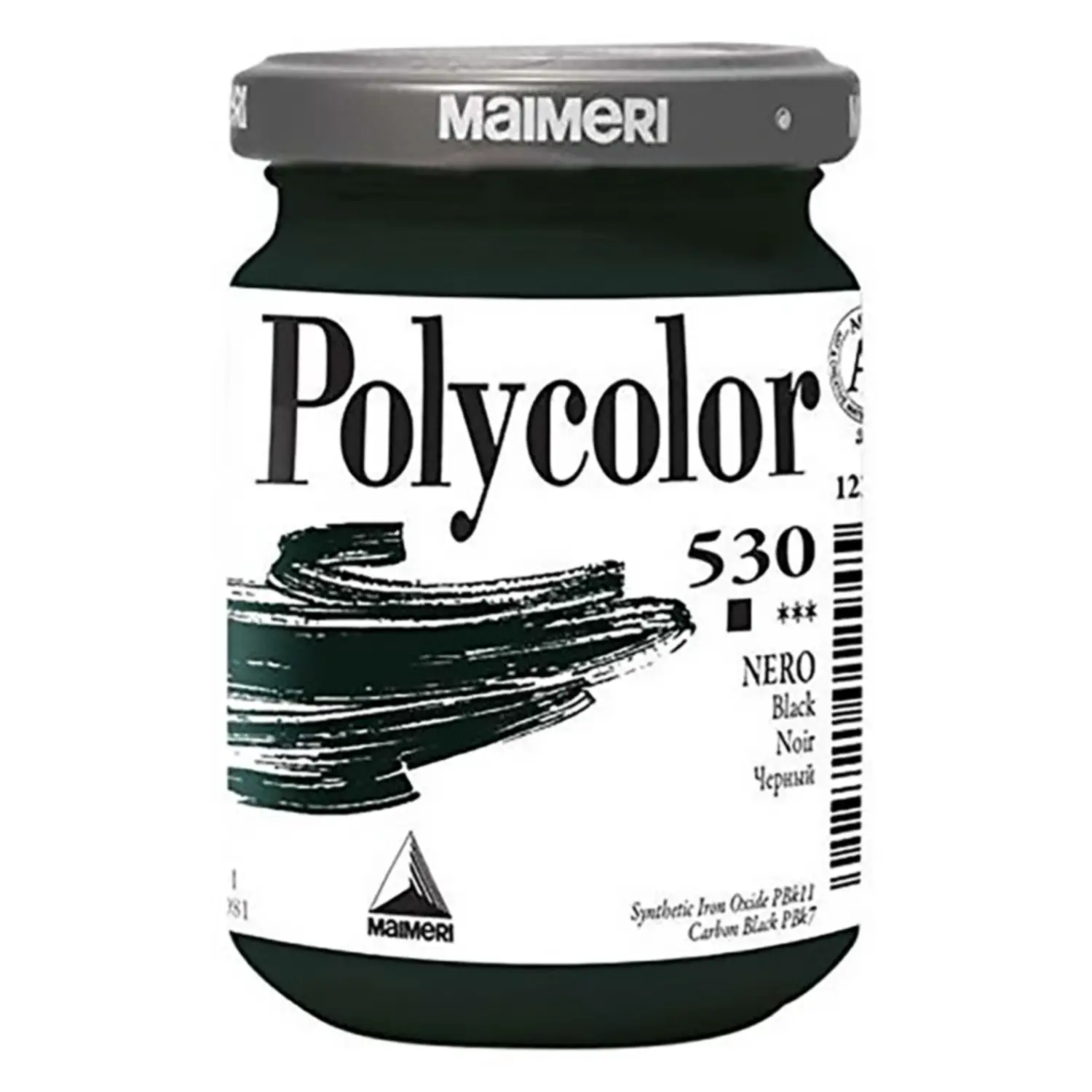 Colore Acrilico Polycolor Maimeri - 140 ml - Nero 530 - Tempere