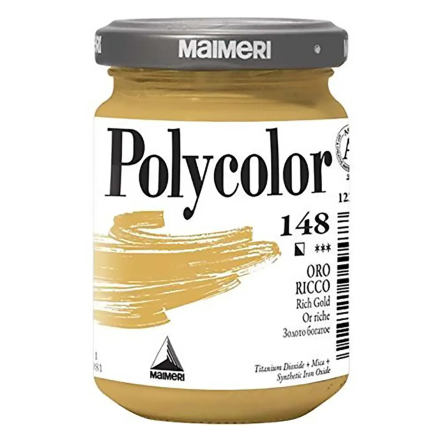 Colore Acrilico Polycolor Maimeri - 140 ml - Oro Ricco 148 - Tempere