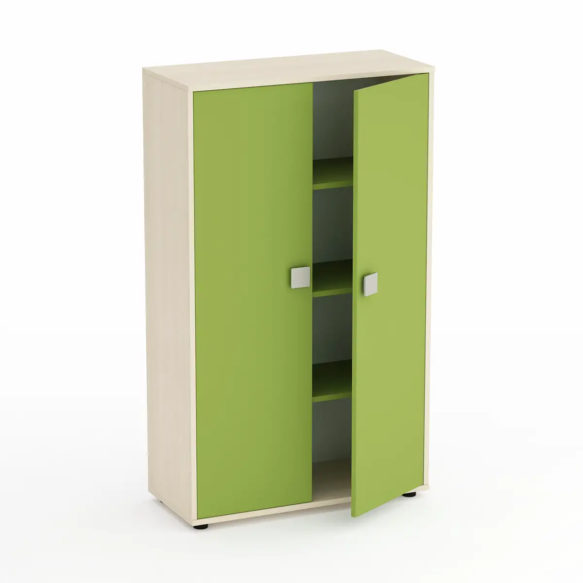 Mobile Scuola Infanzia Kubò Betulla 2 Ante H 150 cm. Verde Kiwi - Conforme CAM - Arredo Nido e Infanzia