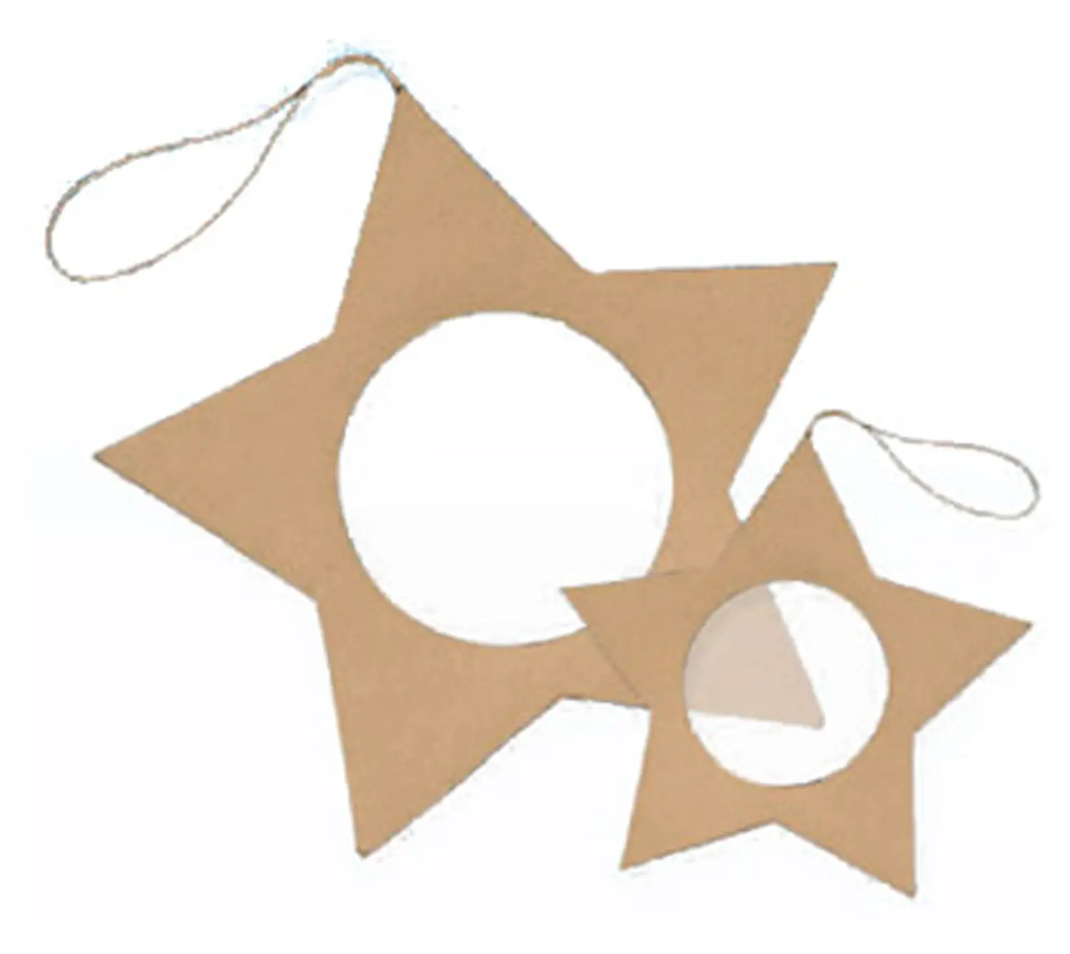 Stella Appendibile in Cartapesta – 12 cm con Finestra da Decorare - Applicazioni e decori