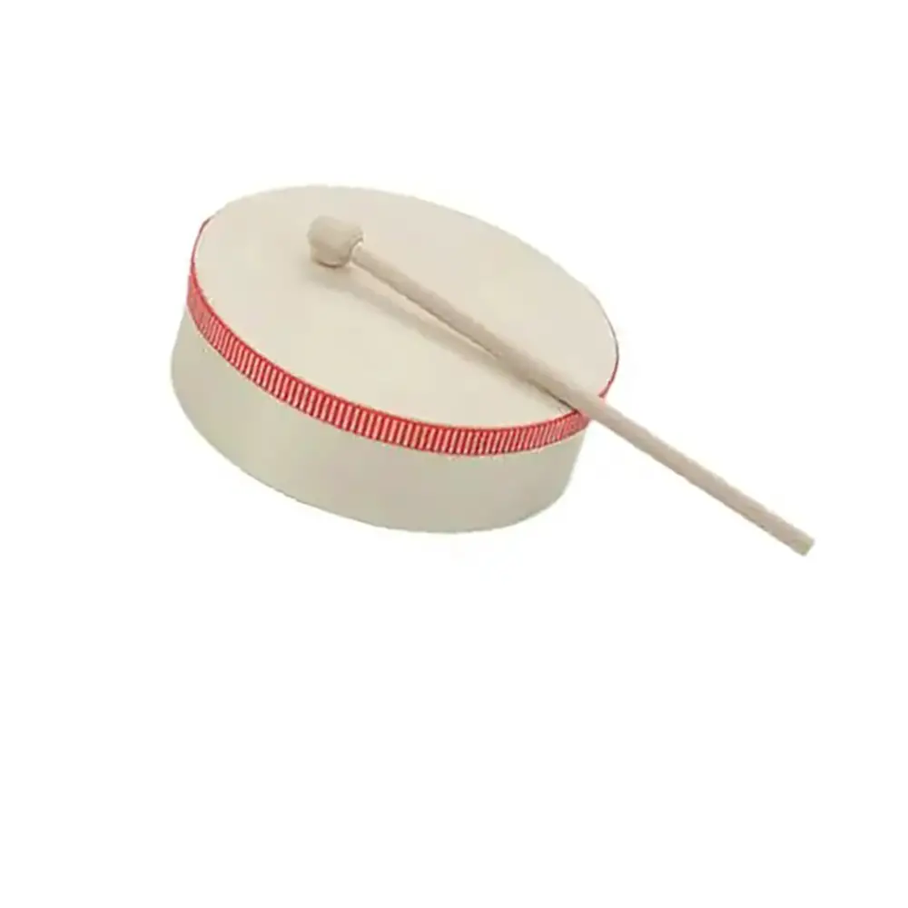 Tamburello Ritmico 25 cm con Battente e Membrana Effetto Pelle - Educazione musicale