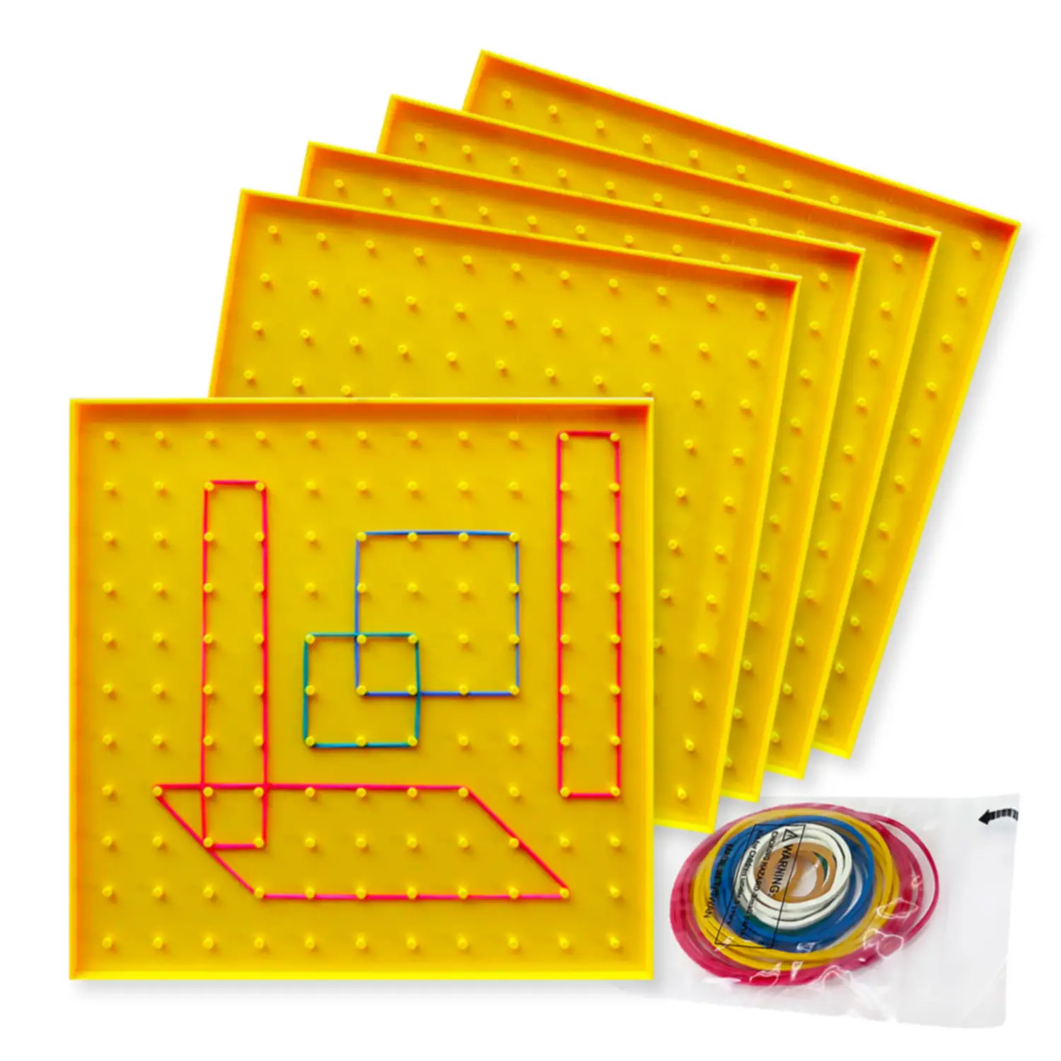 Double-sided Geoplan 28x28cm. 5 Pieces - Geometry