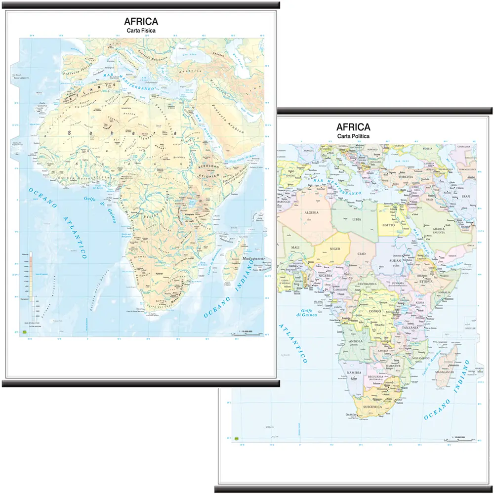 Geographic Map Africa - Geography and Natural Sciences