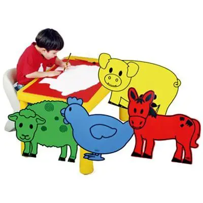 Stencil Sagome Giganti Animali della Fattoria – Maxi Stencil Educativi 45x60 cm - Stencil