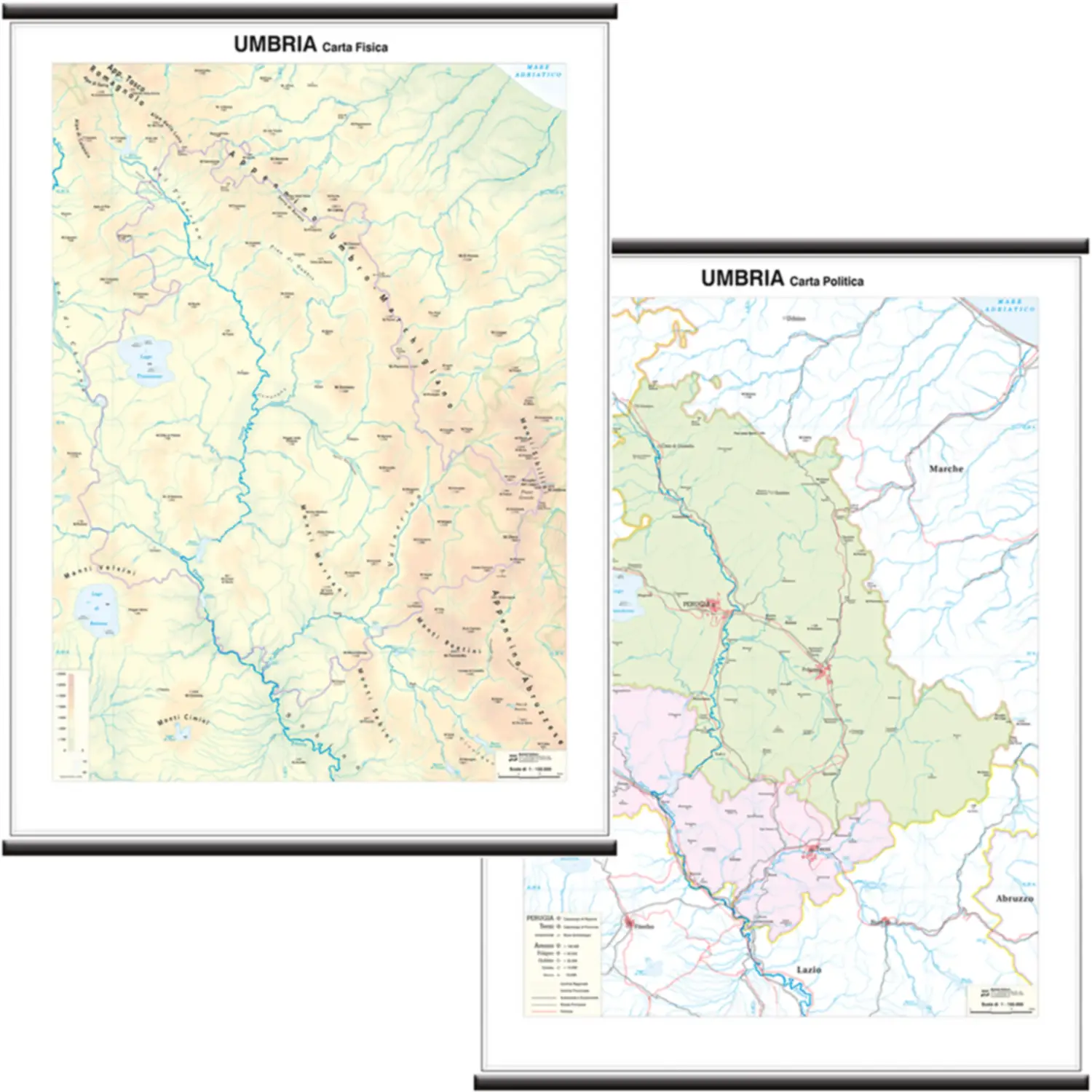 Regional Geographic Map Umbria - Geography and Natural Sciences