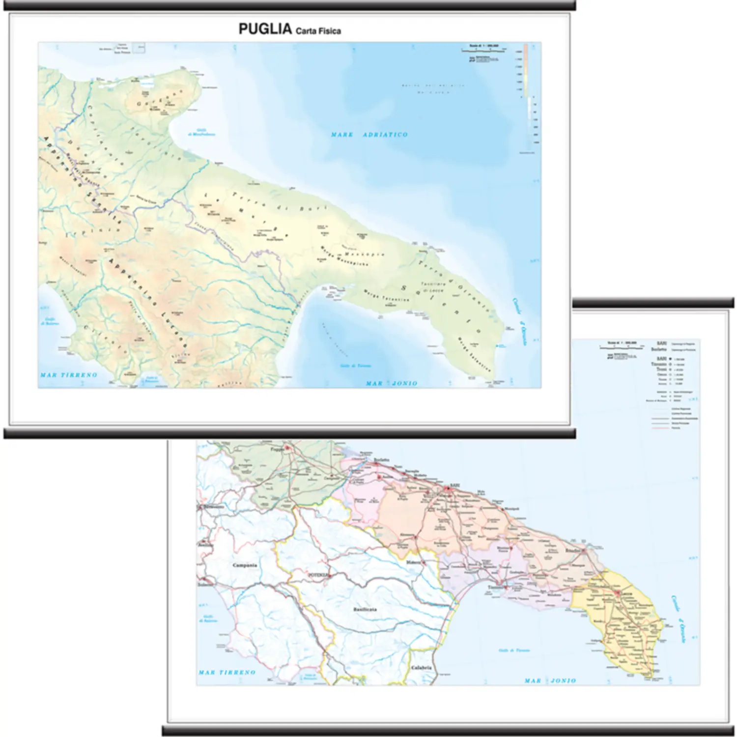 Apulia Regional Geographic Map - Geography and Natural Sciences