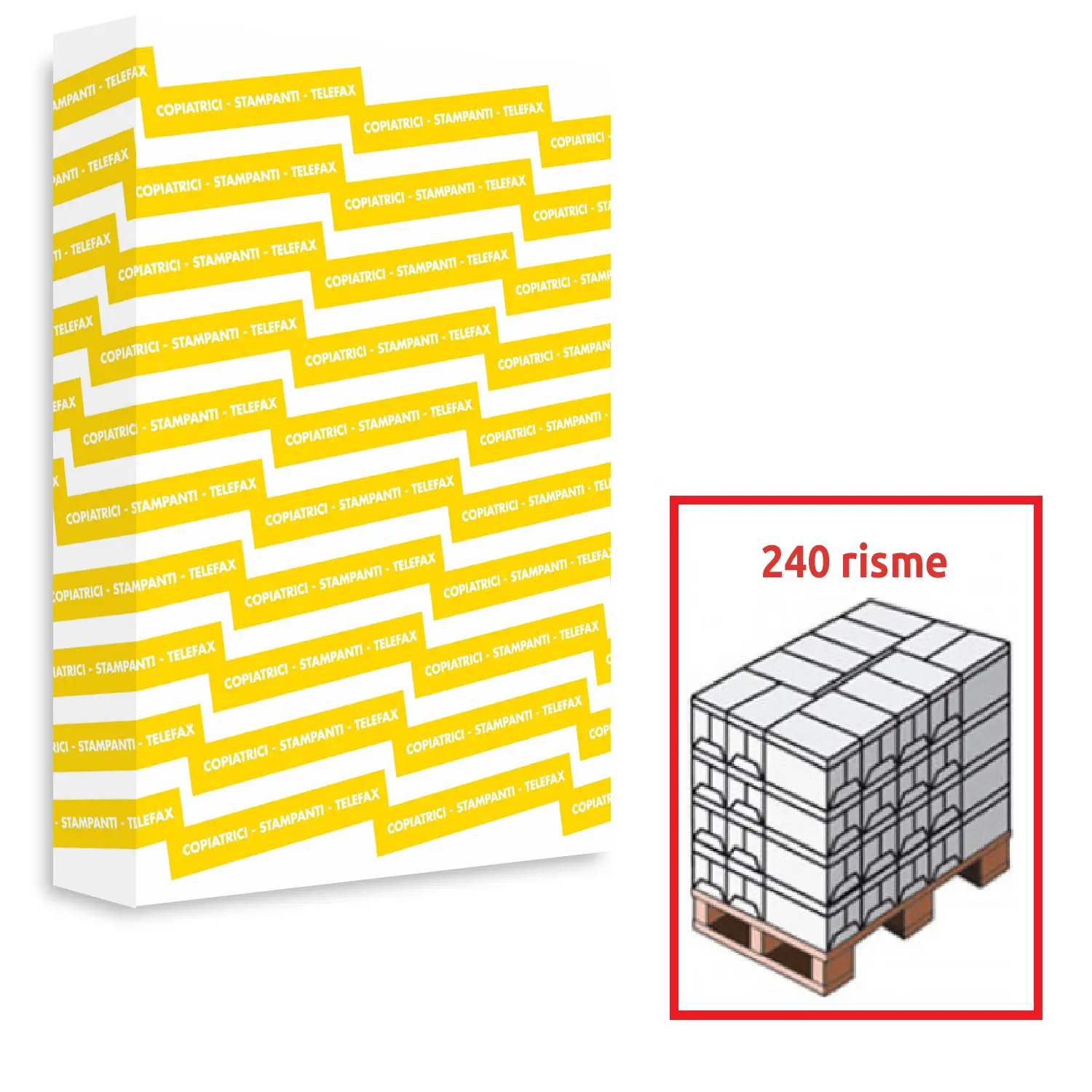 Carta Bianca A4 per Stampante e Fotocopie - 240 Risme da 500 Fogli - Carta e cartoncino