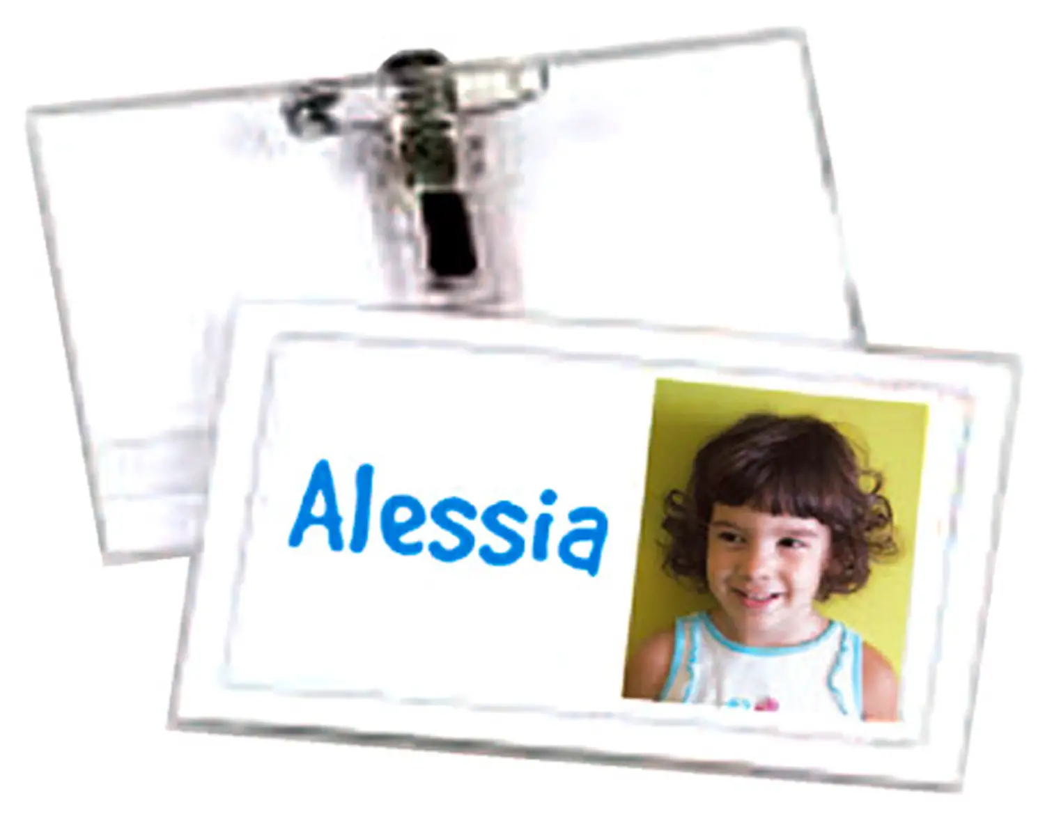 Cartellini Portanome Trasparenti con Clip in Metallo – Confezione da 50 Pezzi - Cancelleria varia