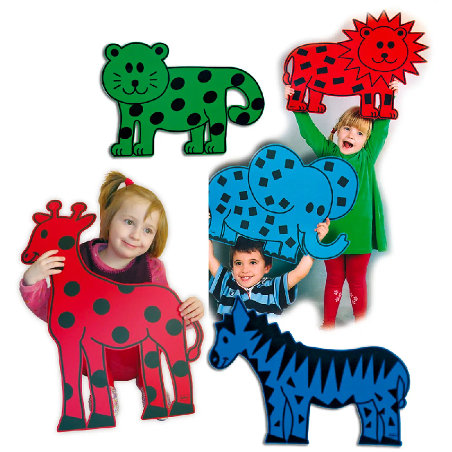 Stencil Sagome Giganti Animali Selvaggi – Maxi Stencil Decorativi 45x60 cm - Stencil