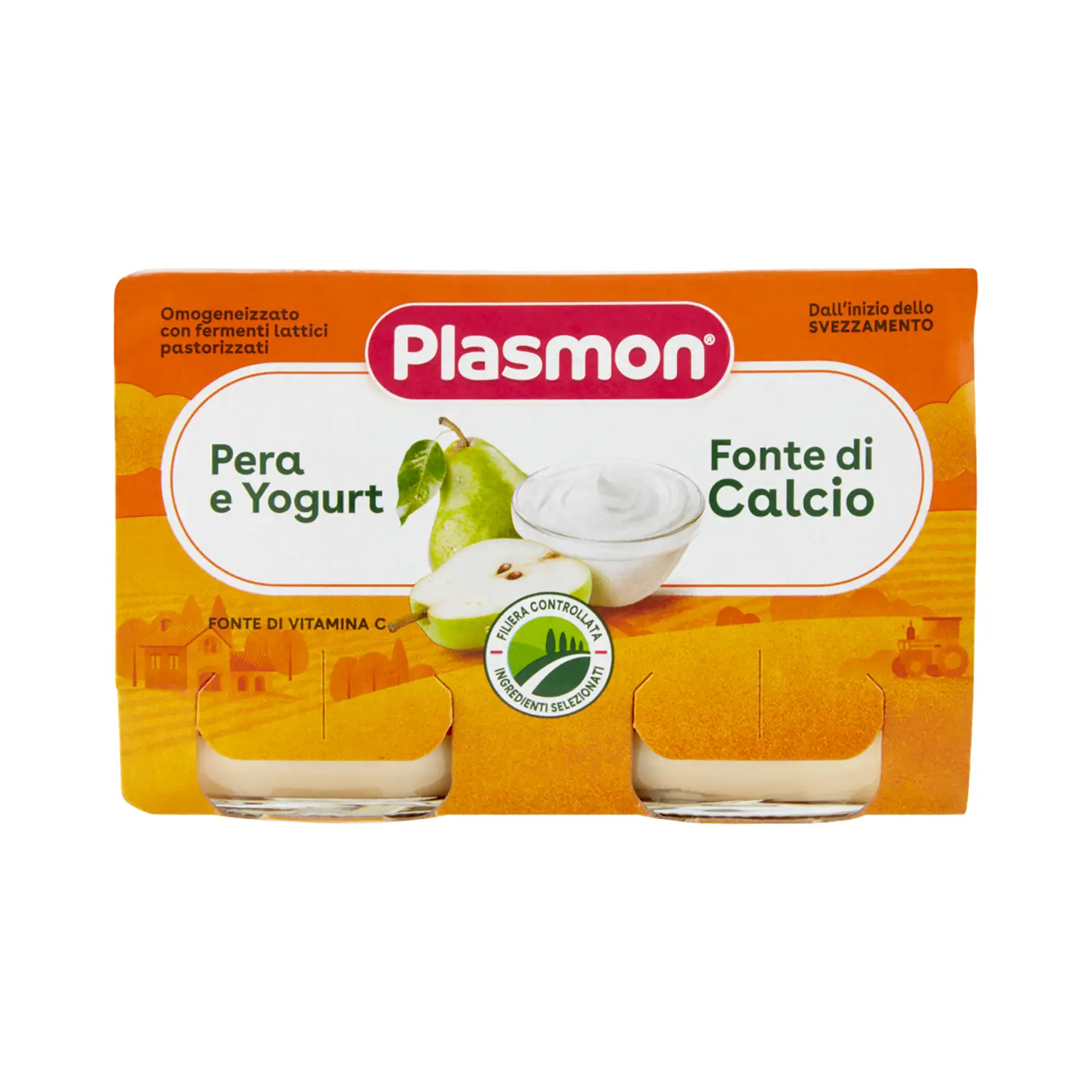 Plasmon Merenda Pera e Yogurt 2x120g – Merenda Cremosa alla Frutta per Bambini - merende