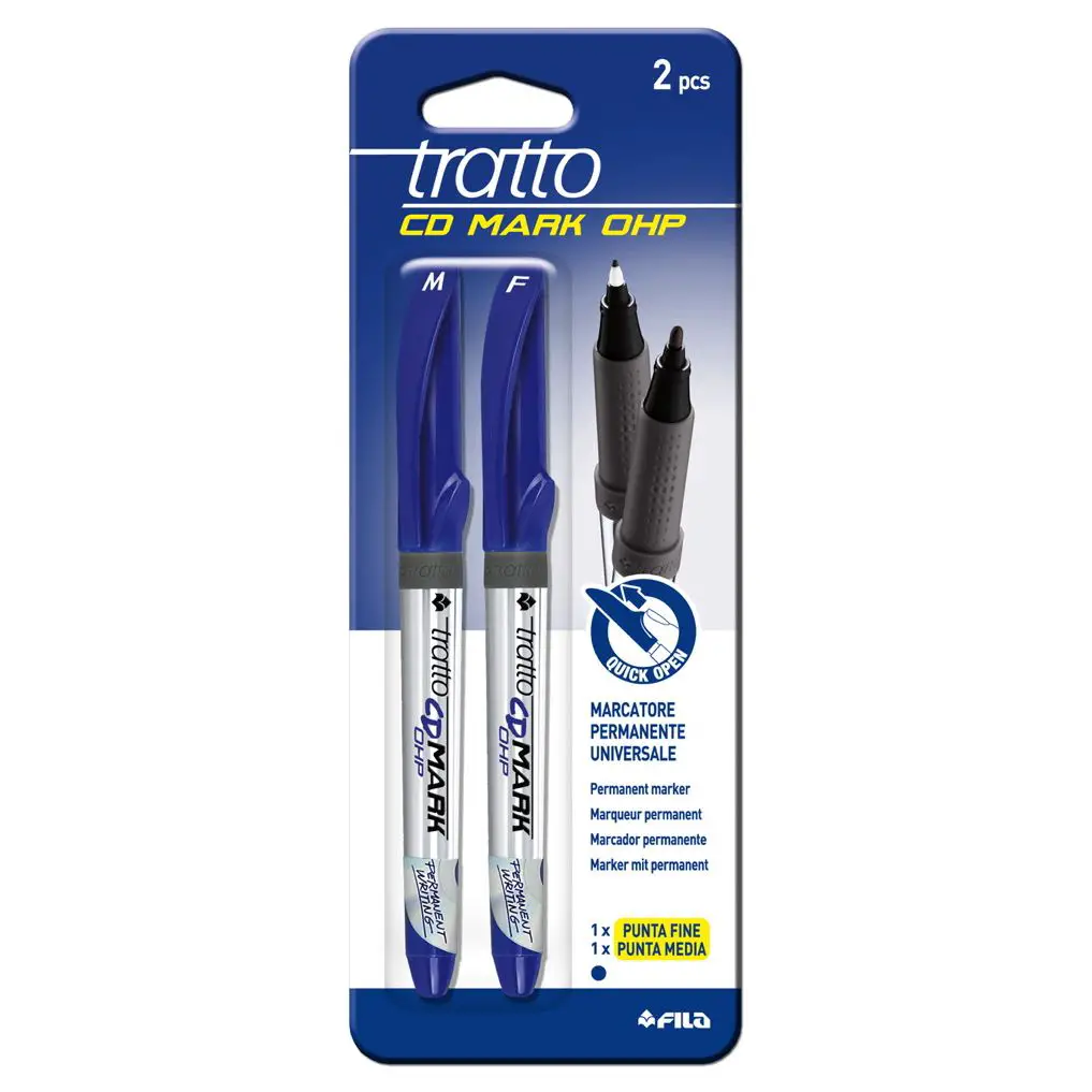 Tratto Cd Mark Ohp Blue Markers 2 Pieces - Markers