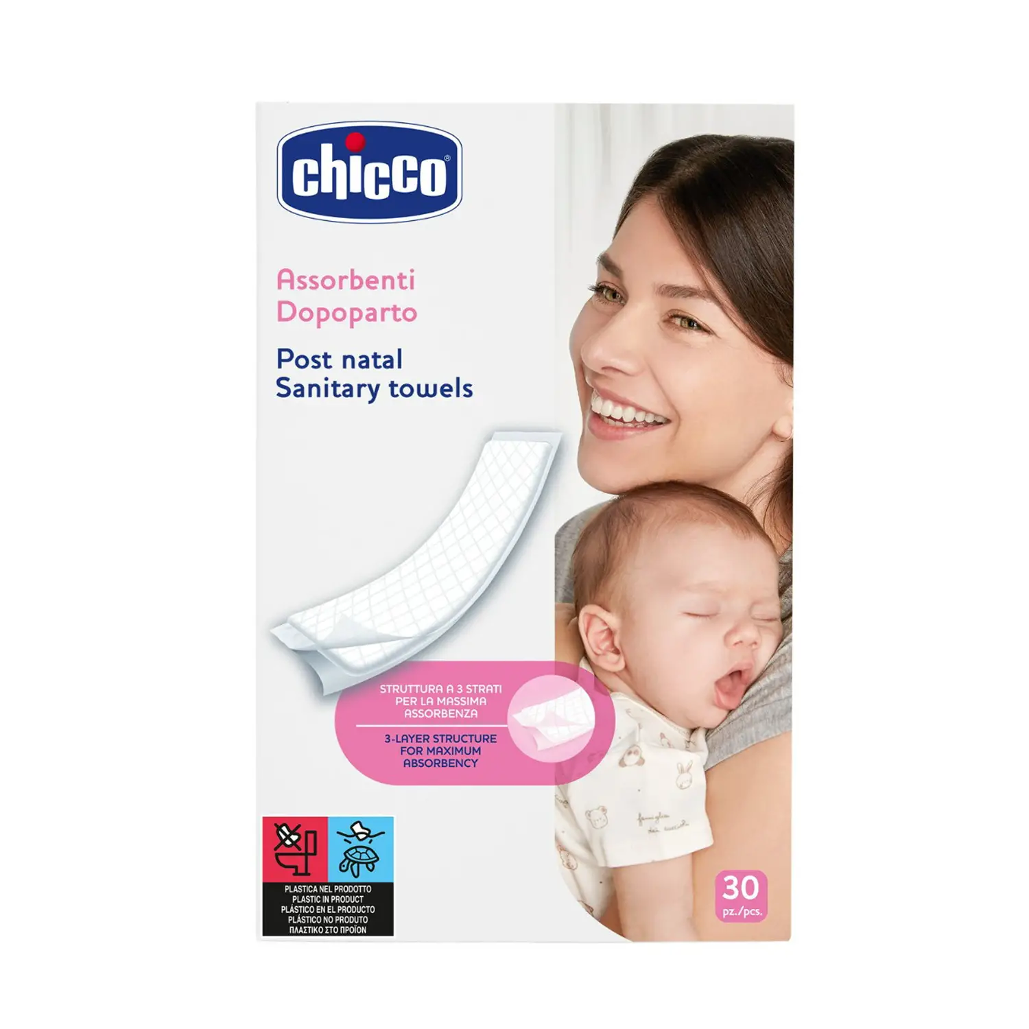Chicco Assorbenti Protection Post Parto 30 Pezzi - pannolini e salviettine