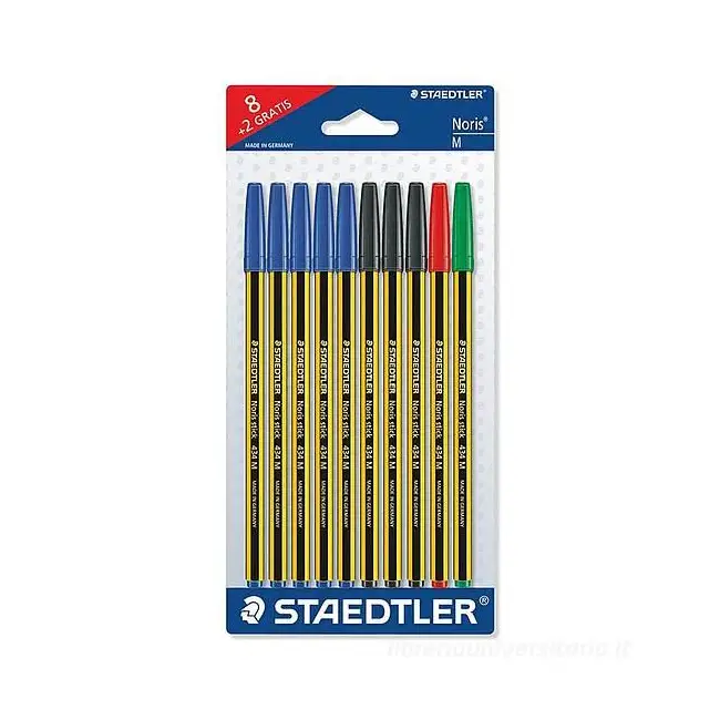 Staedtler 434 Pen BlisterPcs 10 Assorted Colors - office marker pens