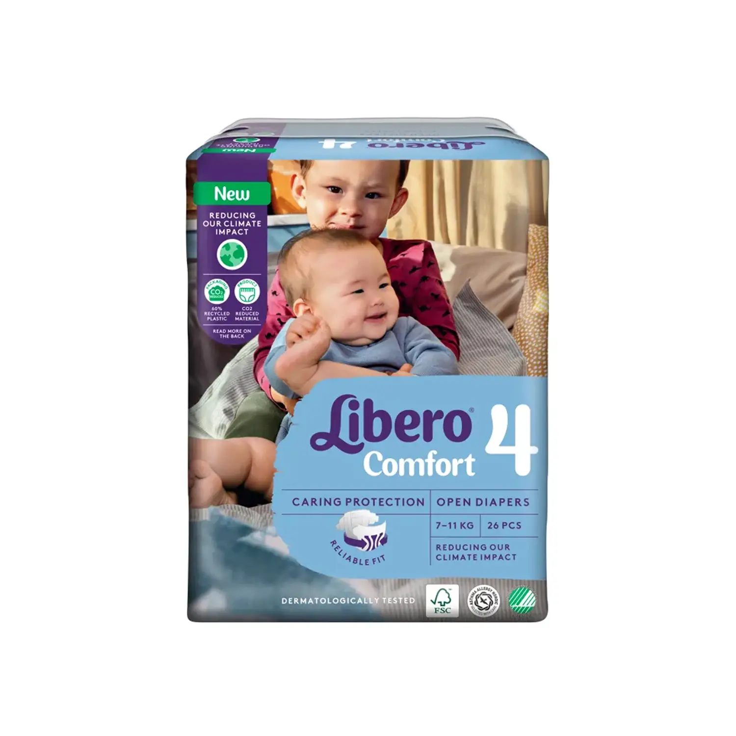 Pannolini Libero Comfort - Taglia 4 - 7-11 Kg - 26 Pezzi - pannolini e salviettine