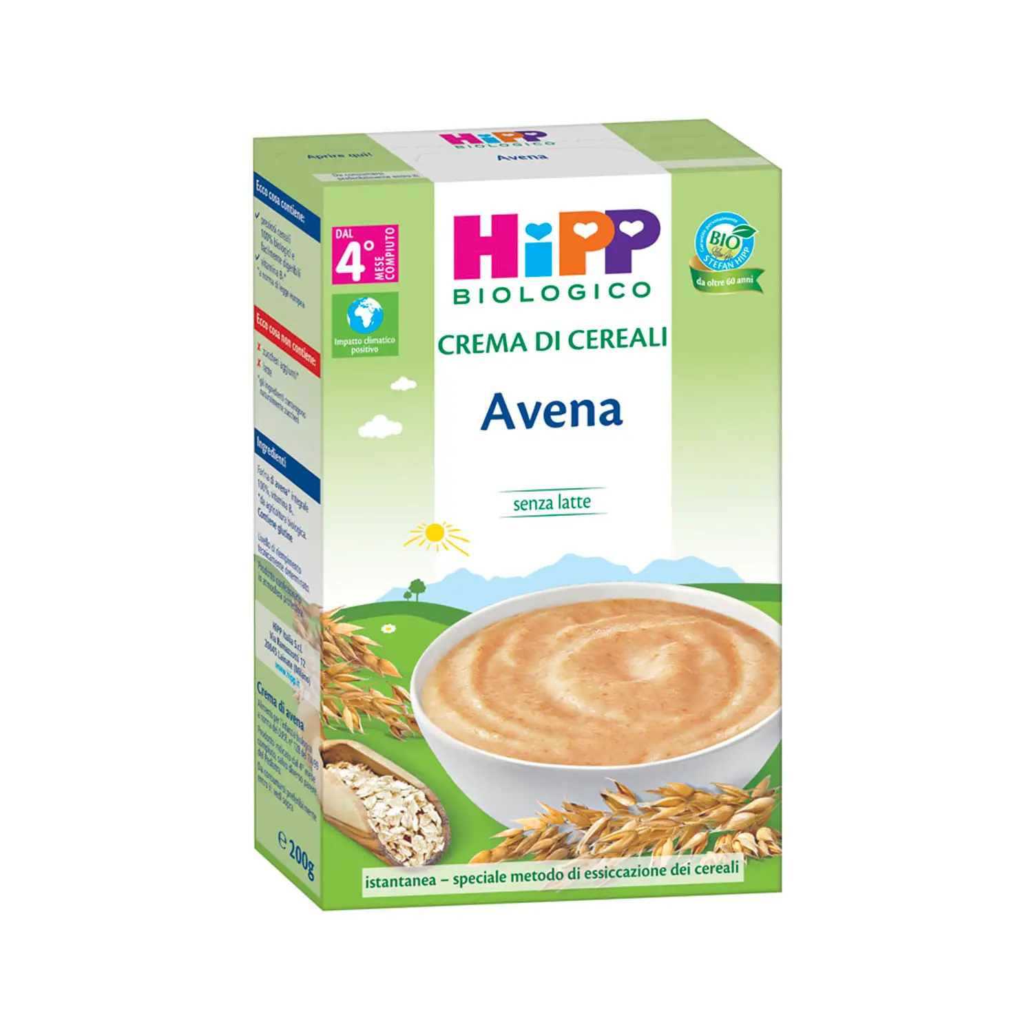 Crema Bio Hipp Avena – 100% Biologica e Senza Glutine - farine e creme