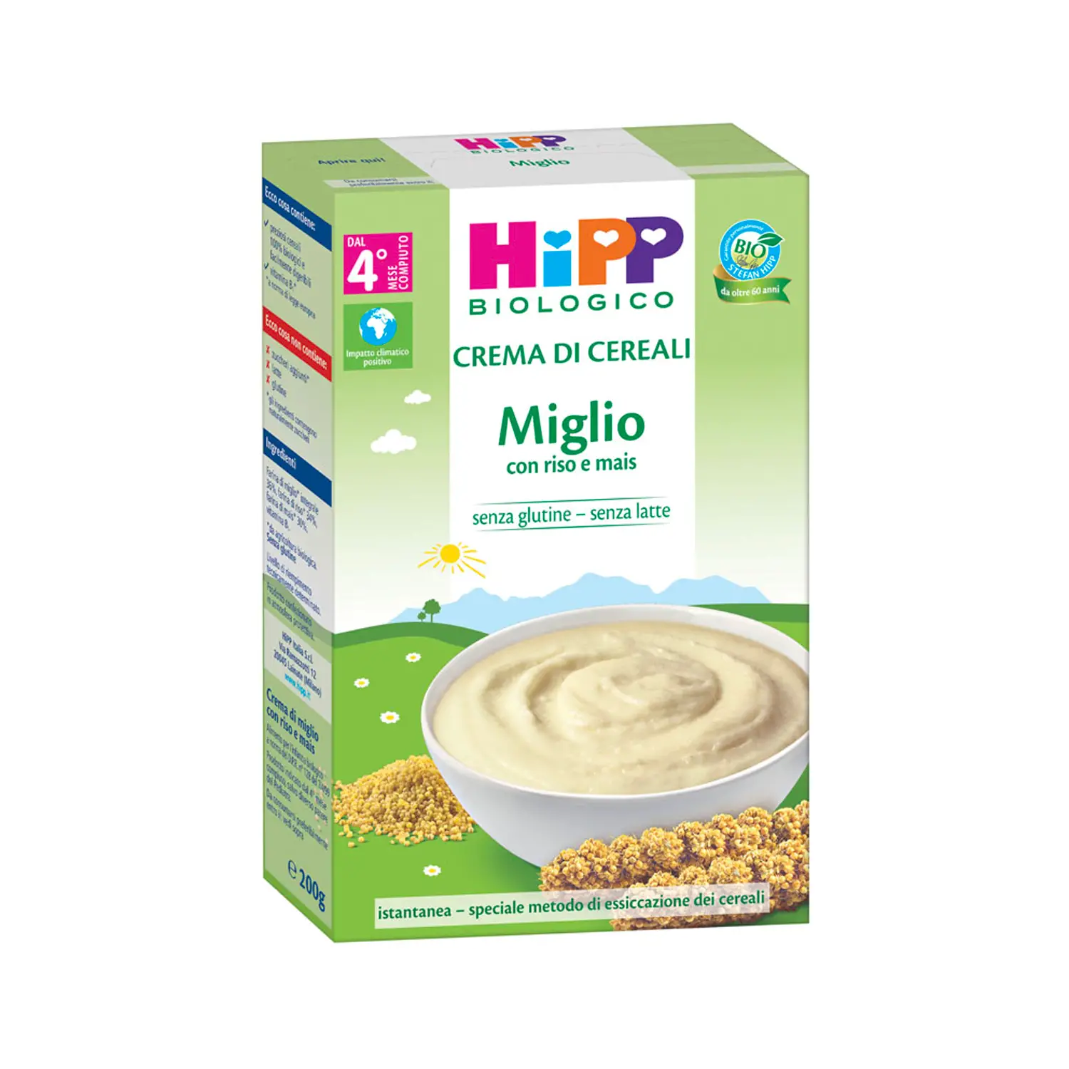 Crema Bio Hipp Miglio – 100% Biologica e Senza Glutine - farine e creme