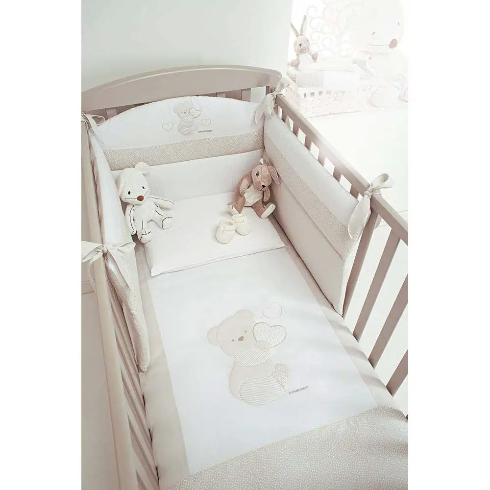 Foppapedretti Completo Piumone 3 Pezzi Sfilabile Dolcecuore – Set Coordinato - lenzuolini