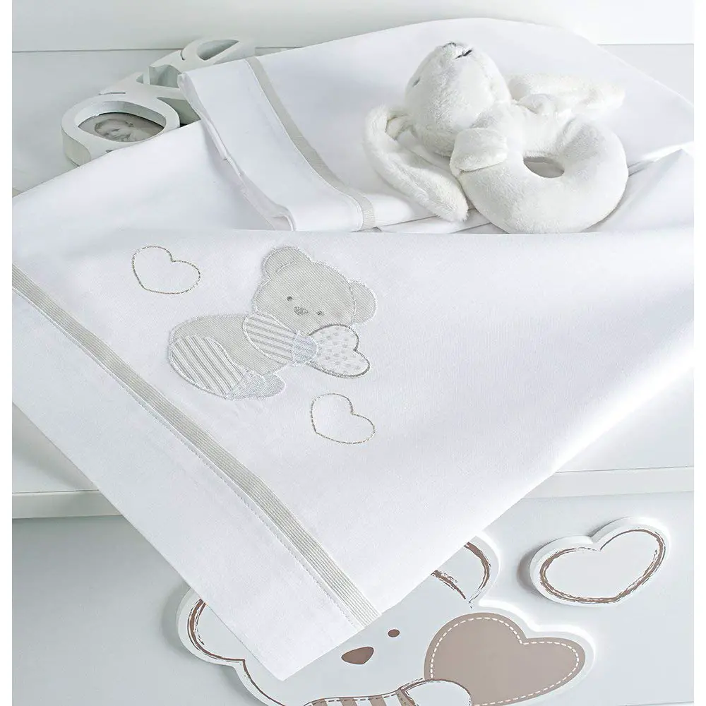 Foppapedretti Set Lenzuola Letto 3 Pezzi Dolcecuore – 100% Cotone - lenzuolini