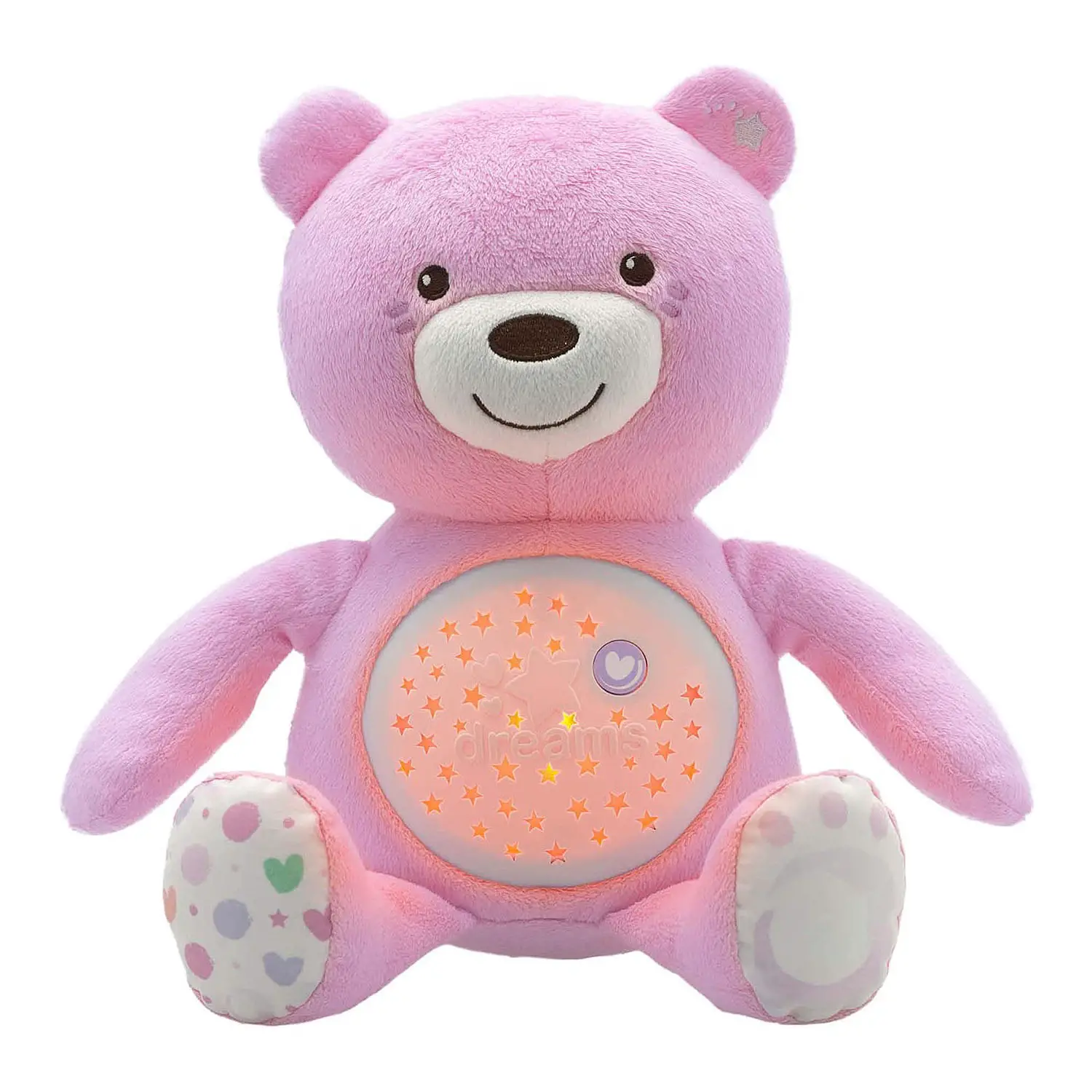 Chicco First Dreams Baby Bear Rosa – Proiettore con Luce Notturna e Musica Rilassante - giochi da viaggio
