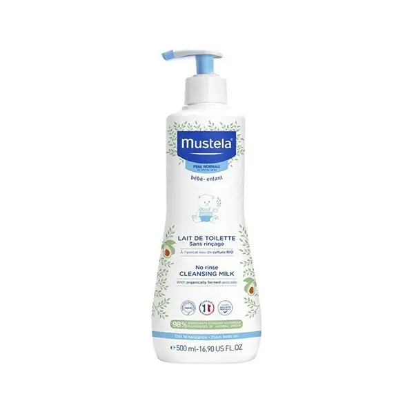Mustela Latte di Toilette 500 ml – Deterge e Protegge la Pelle del Bambino - cosmesi e igiene