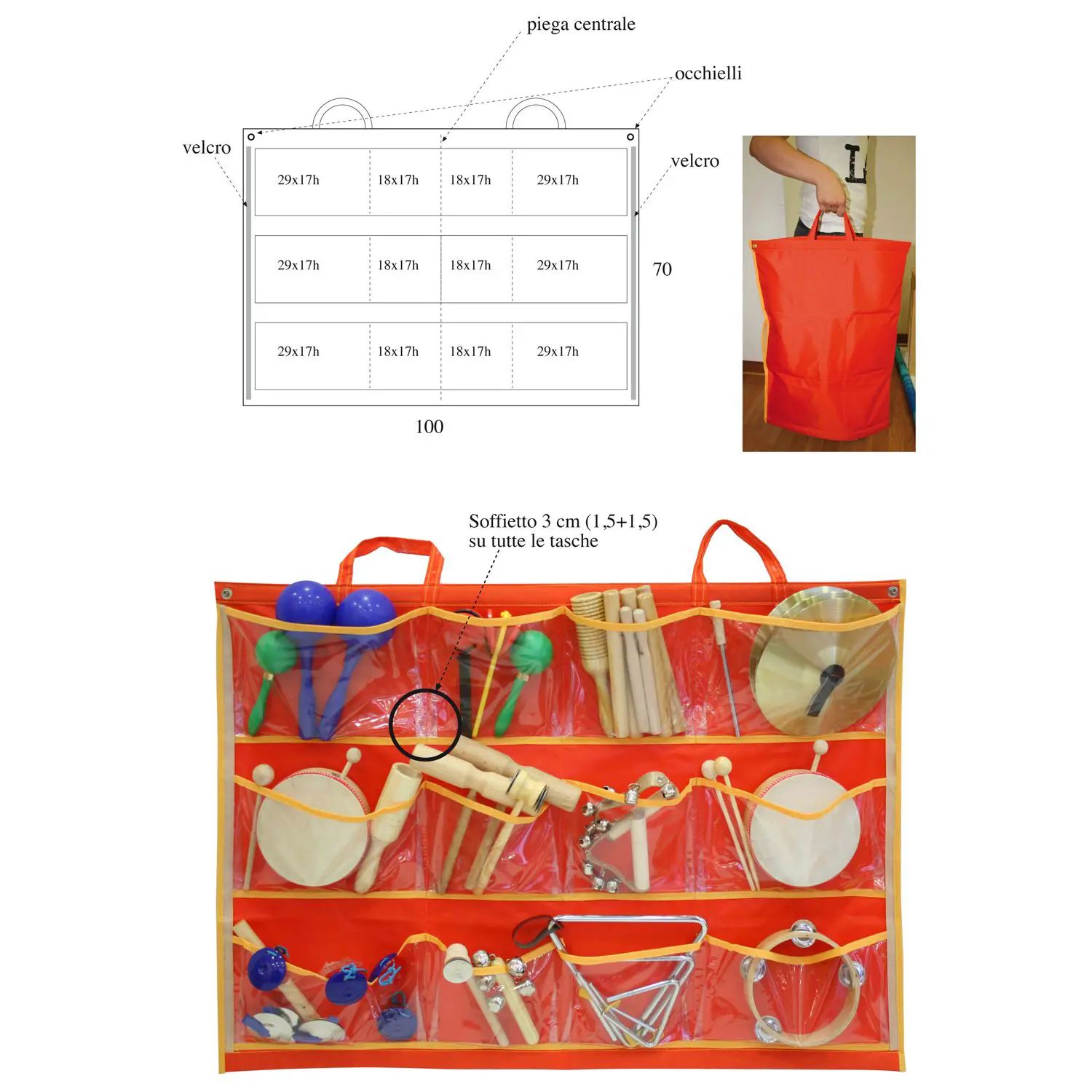 Borsa Ritmica Vuota – Grande e Organizzata - Educazione musicale