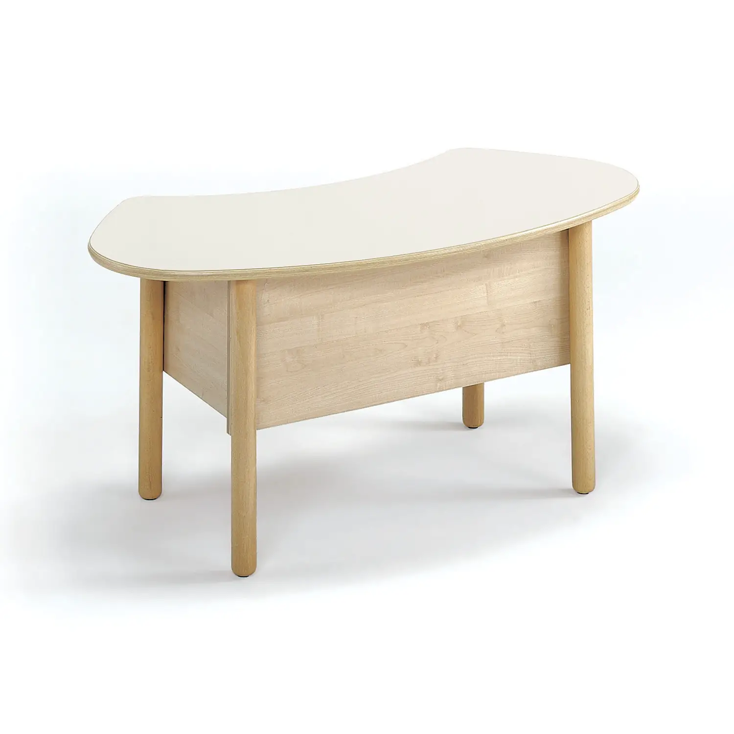 Cattedra Scuola Infanzia Onda con Paratia Dritta Magnolia - Cattedre e tavoli lavoro