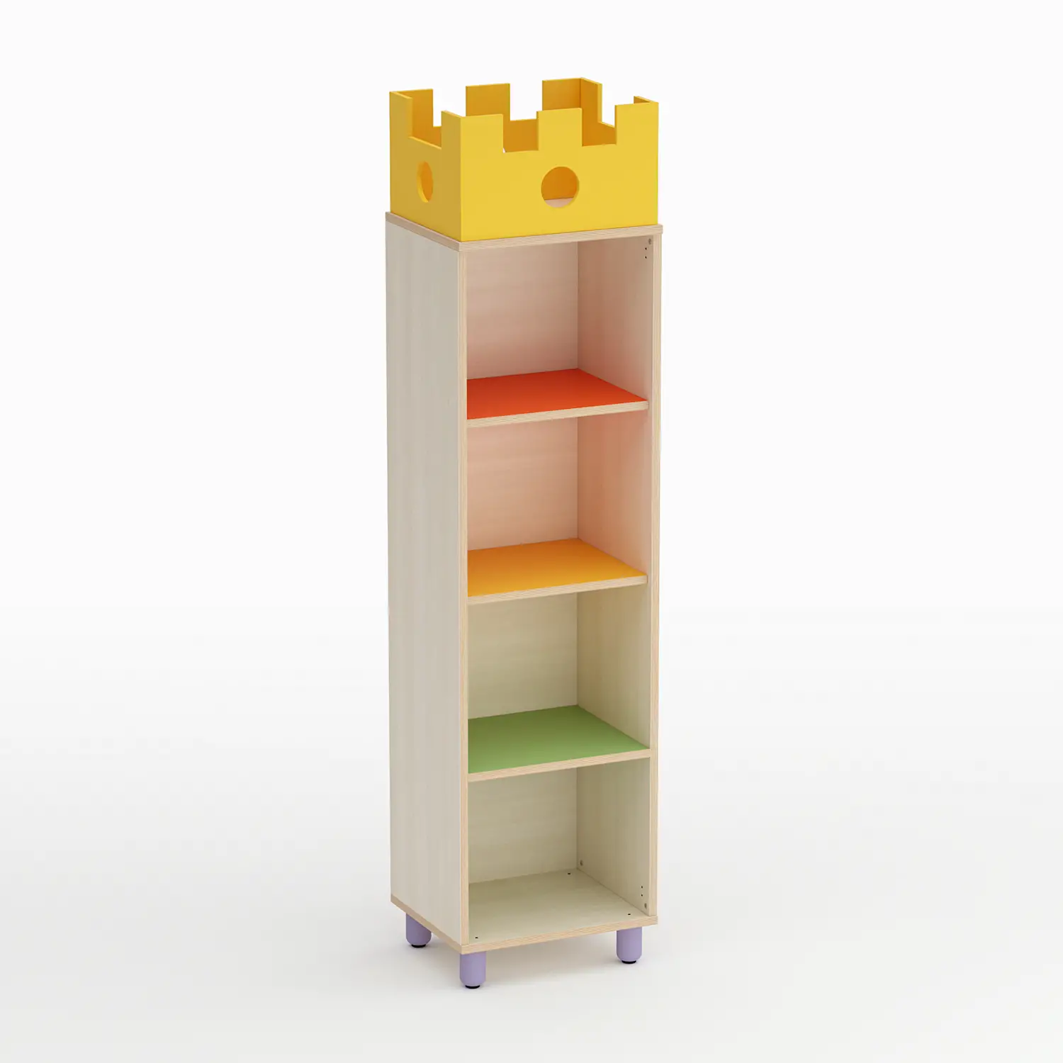 Mobile Scuola Infanzia Onda Colonna a Giorno Altezza 174 cm. - Conforme CAM - Arredo Nido e Infanzia