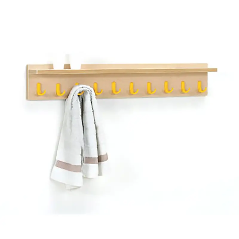 Mensola Fascia Igiene Forma per Scuola con 10 Appendini - Conforme CAM - Zona cambio e bagno