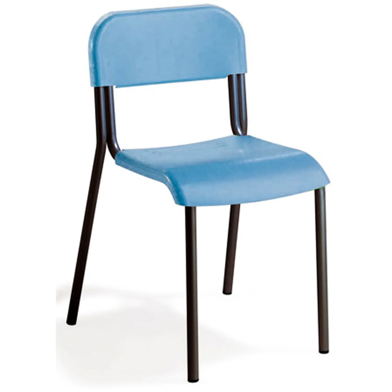Sedia Impilabile Sara Nera Misura 6 Azzurro Per Ambienti Scolastici - Sedie in plastica