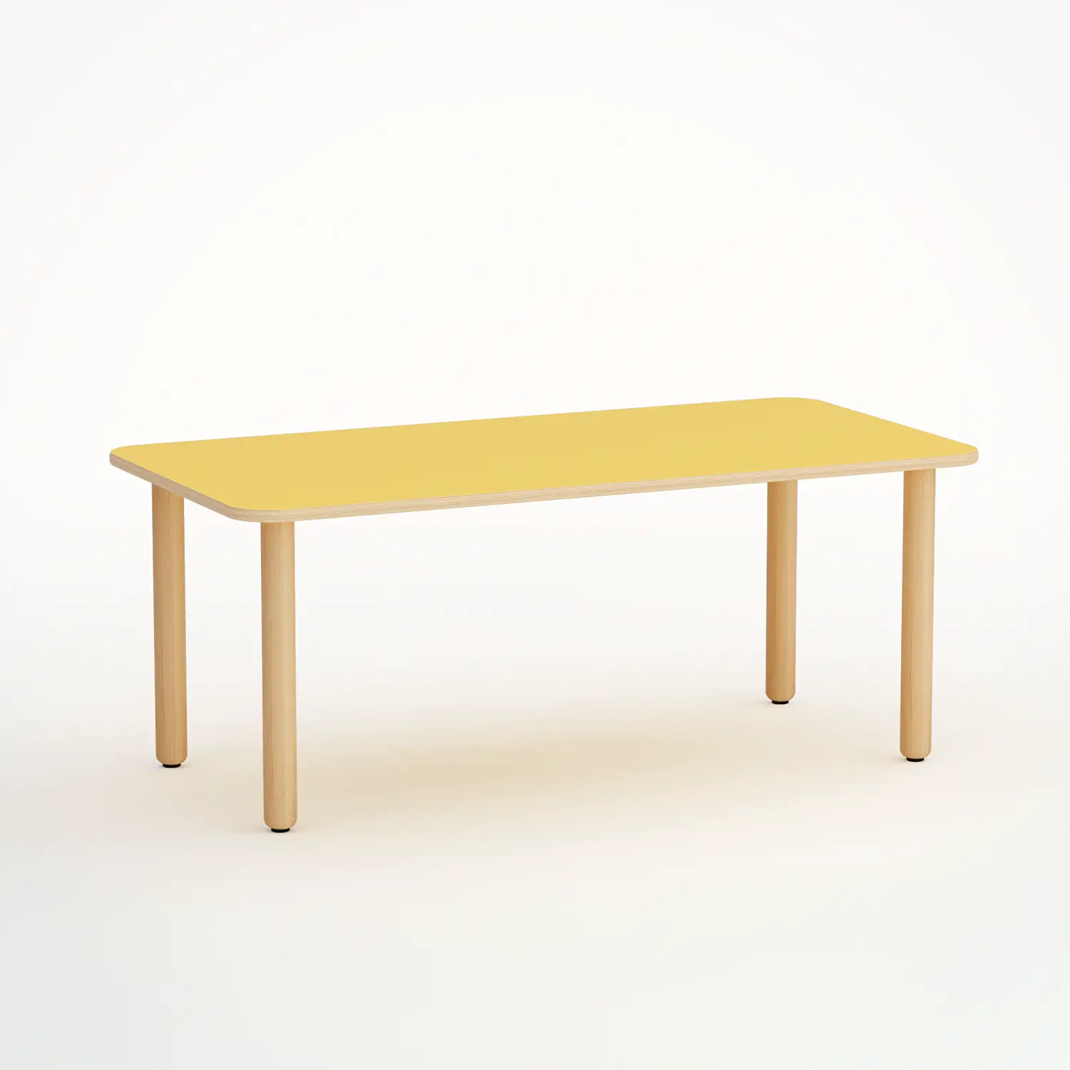 Tavolo Forma Rettangolare H 46 Cm - Misura 1 - Giallo Per Nidi D'infanzia - Conforme CAM - Cattedre e tavoli lavoro