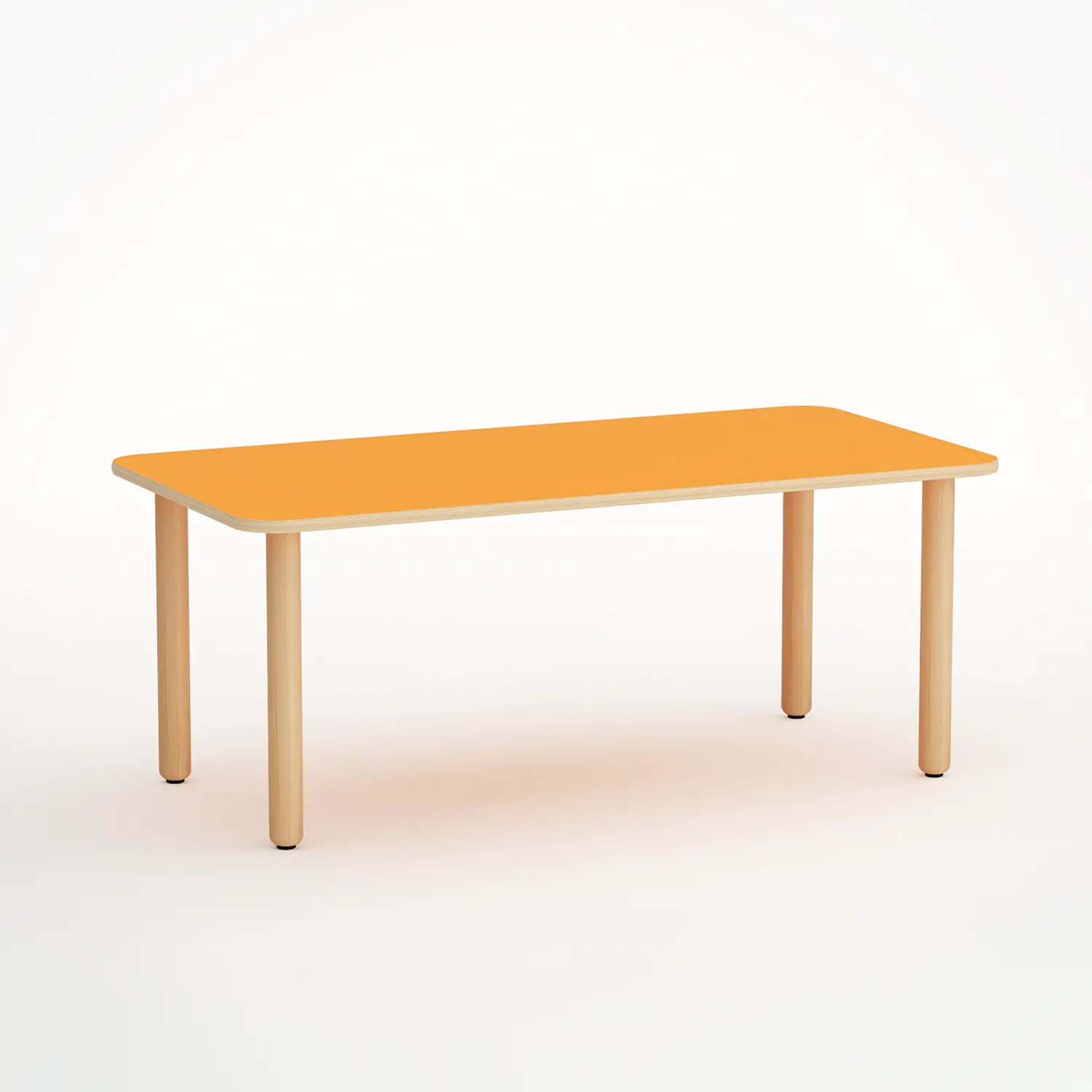 Tavolo Forma Rettangolare H 46 Cm - Misura 1 - Arancio Per Nidi D'infanzia - Conforme CAM - Cattedre e tavoli lavoro