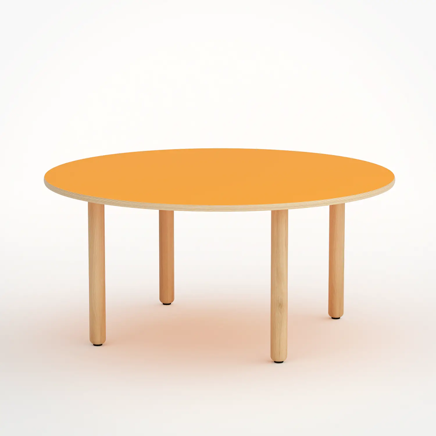 Tavolo Forma Circolare H 46 Cm - Misura 1 - Arancio Per La Scuola Nidi D'infanzia - Conforme CAM - Cattedre e tavoli lavoro