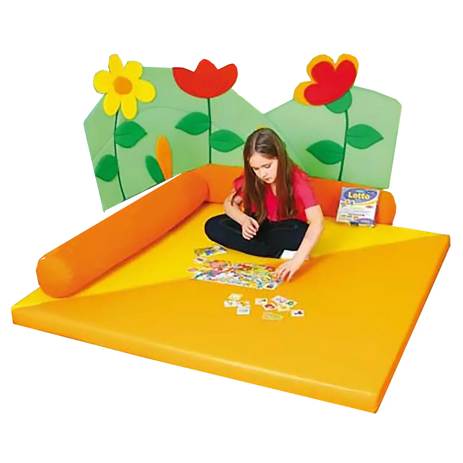 Materassino Angolare per Bambini – Set 2 Pezzi per Scuola dell’Infanzia - Cuscini e cuscinoni