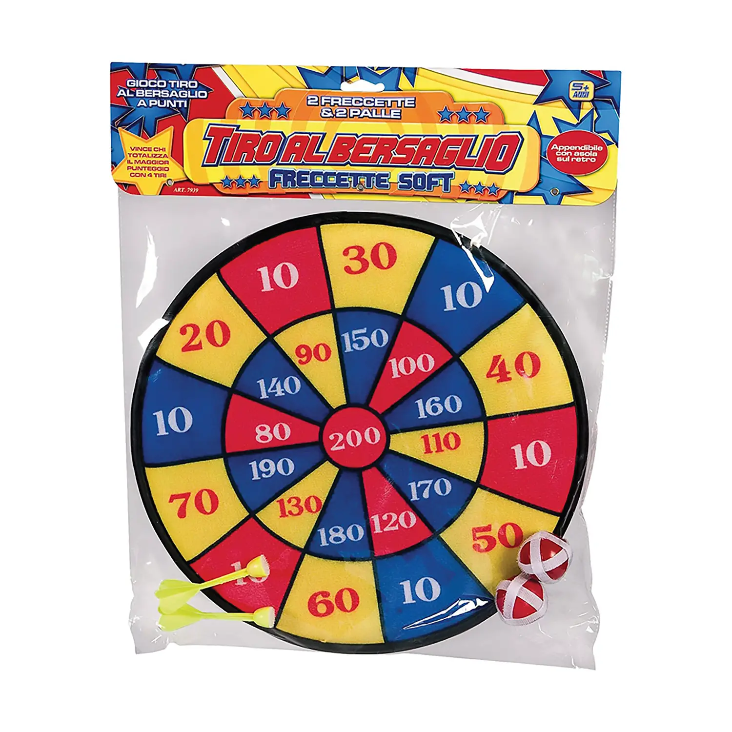 Bersaglio Velcro D.36 cm – Gioco di Precisione per Bambini e Famiglia - Attrezzature sportive