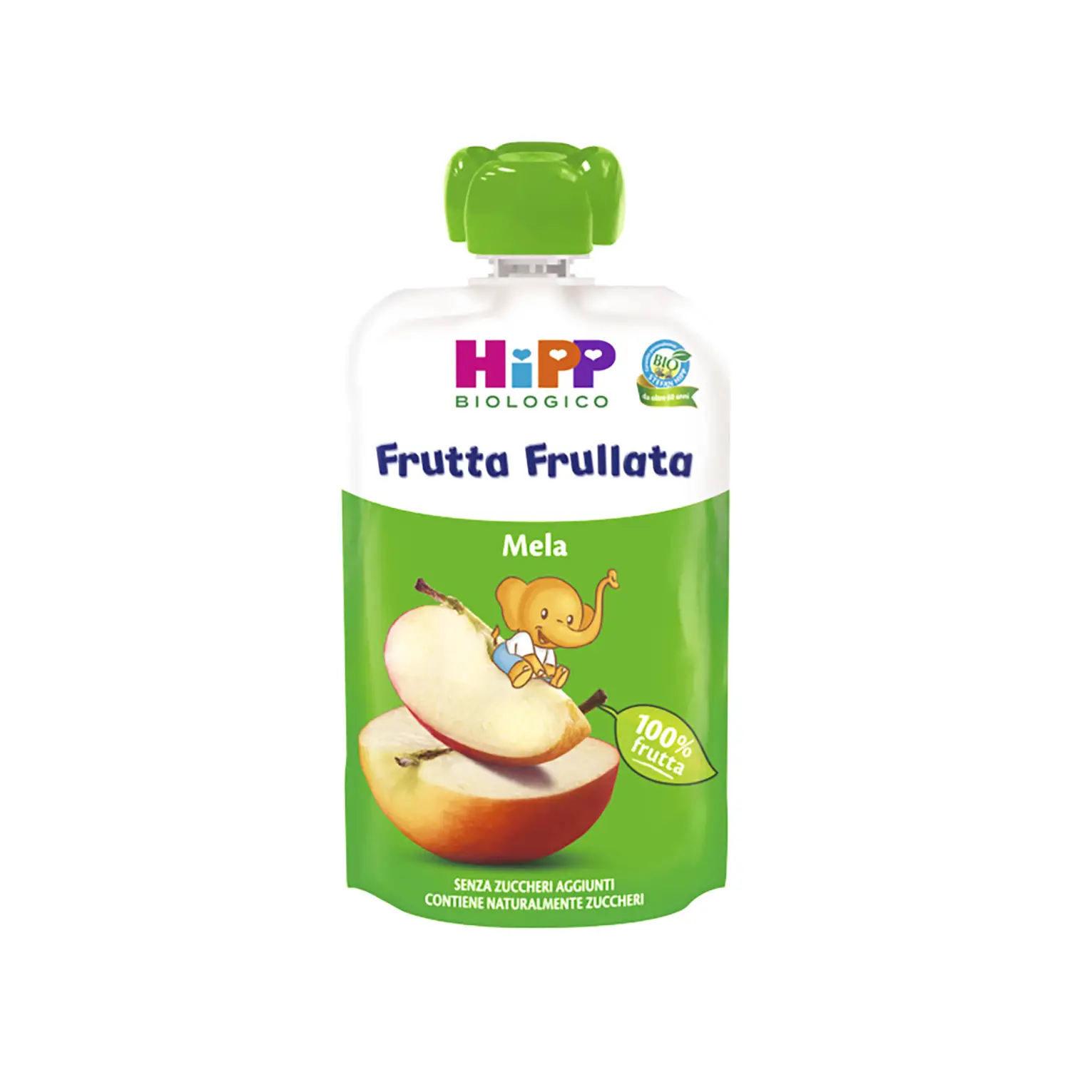HiPP Frutta Frullata Mela 90 g – Purea di Frutta 100% Naturale - acqua bevande e succhi