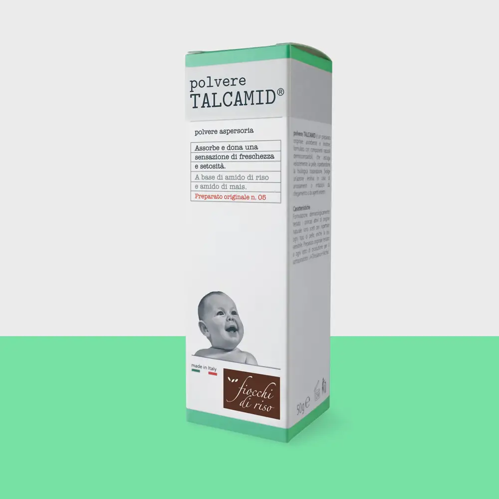 Fiocchi di Riso Polvere Talcamid 50 g – Freschezza e Protezione - cosmesi e igiene