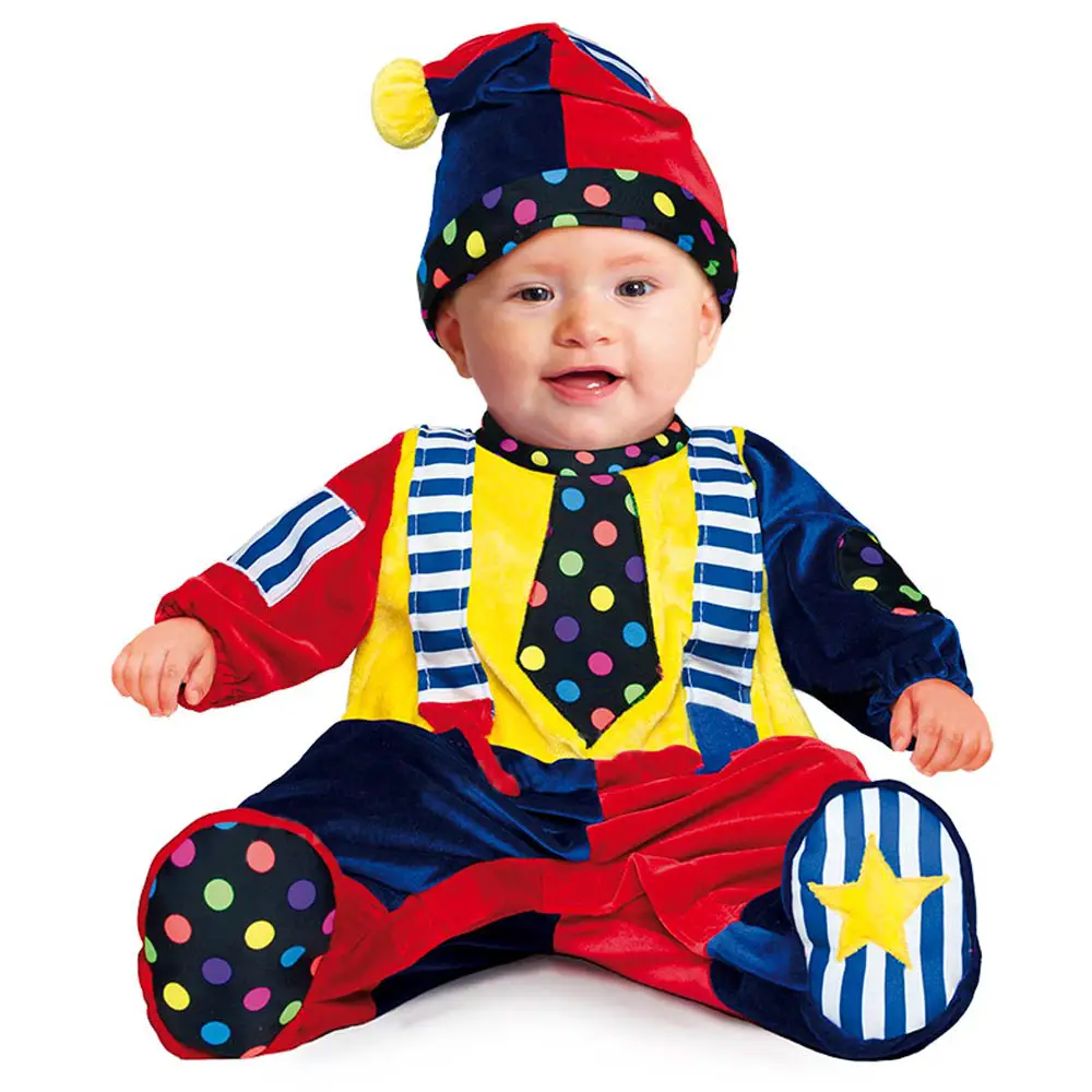 Costume Piccolo Clown Superbaby - Taglia 6/9 Mesi - abiti bambino e bambina