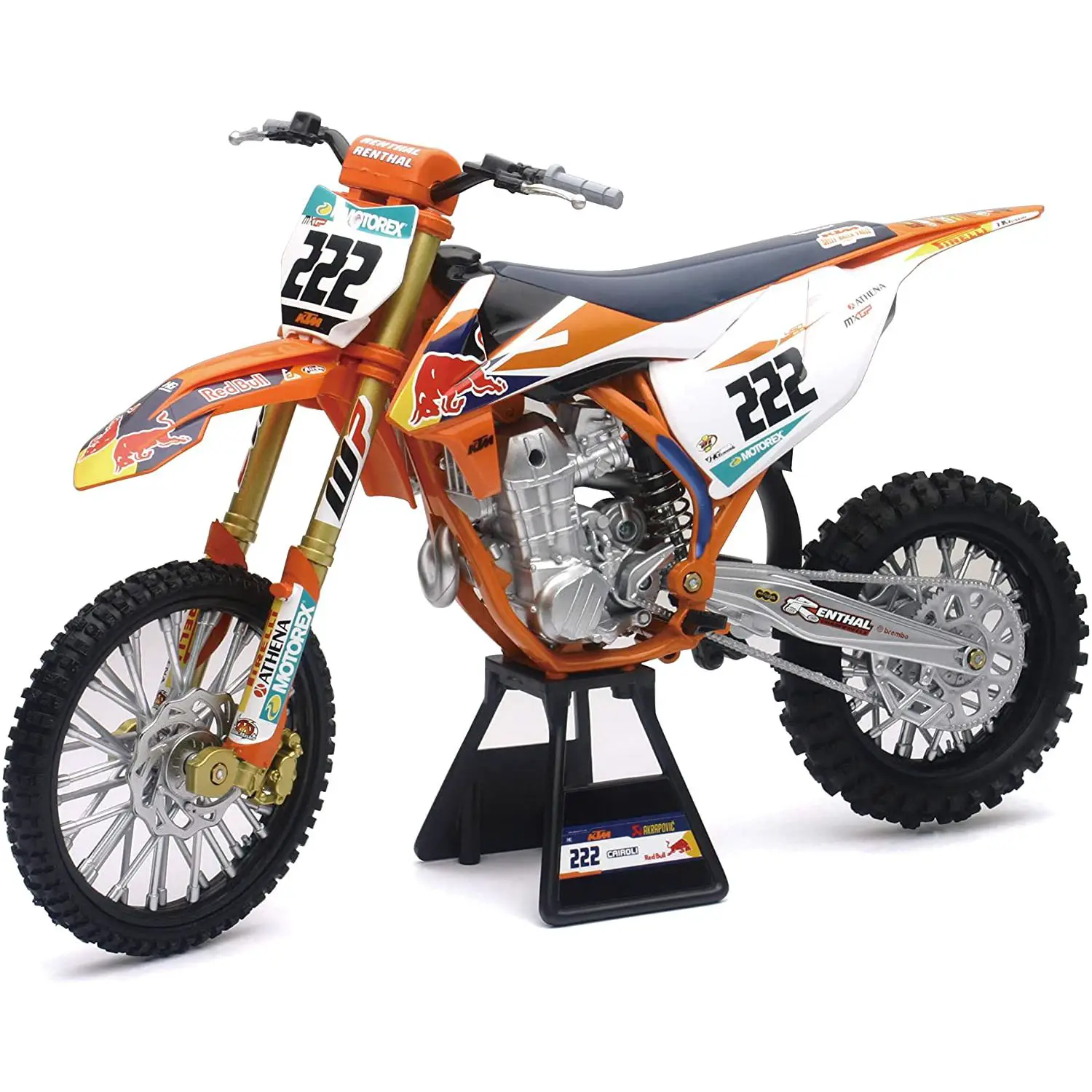 Moto Red Bull KTM 450 SX-F Factory Racing Team Tony Cairoli n. 222 – Scala 1:6 - radiocomandi