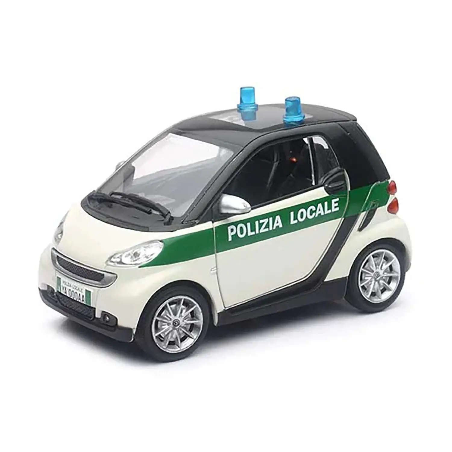 Auto 1:24 Smart Fortwo Polizia Locale - diecast
