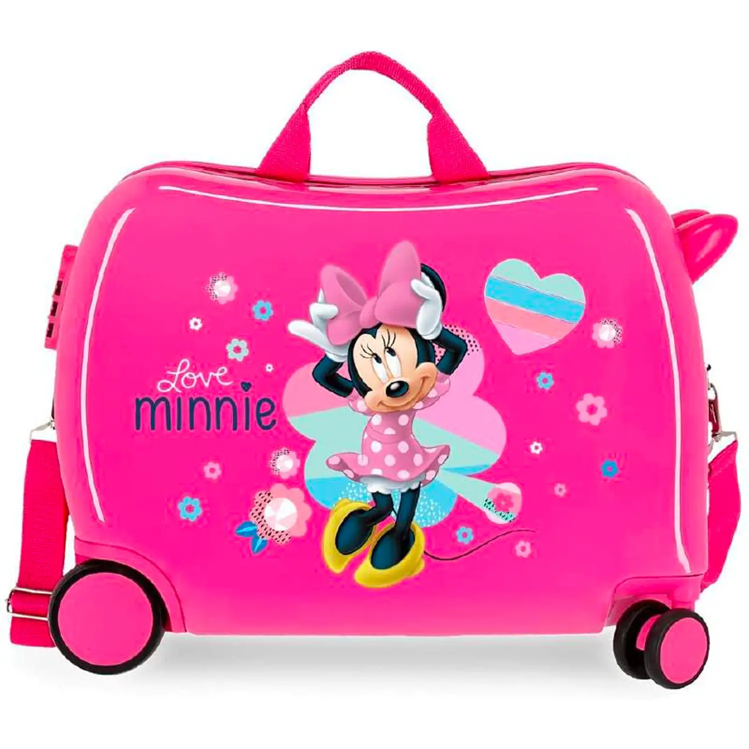 Minnie Love Pink Rideable Travel Trolley 4 Wheels - gift and luggage gadgets