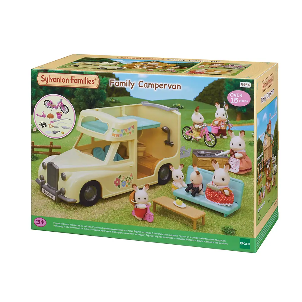 Camper Sylvanian Families – Avventure in Campeggio per la Famiglia - play set e accessori bambole