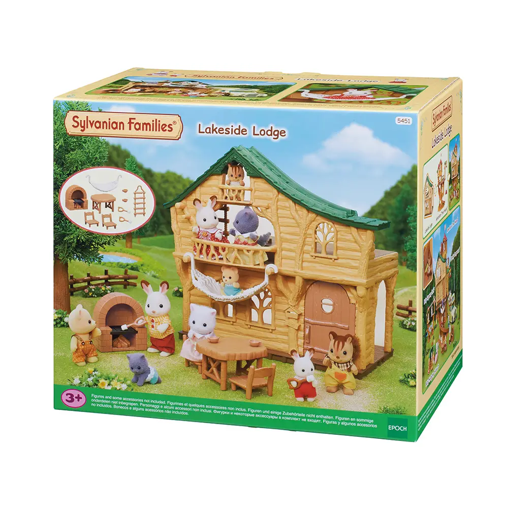 Casetta sul Lago Sylvanian Families - Chalet Giocattolo per Bambini - play set e accessori bambole