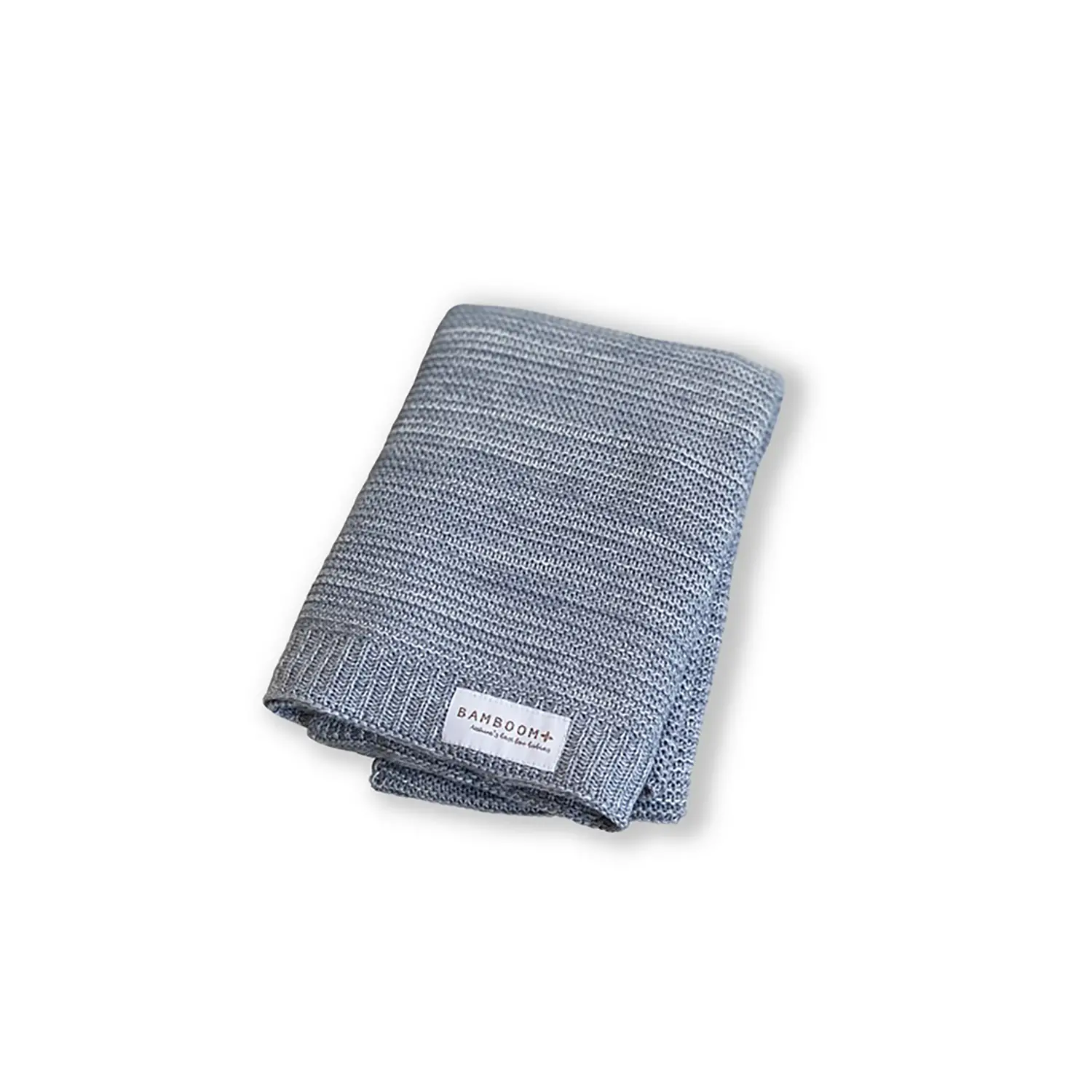 Bamboom Coperta Estiva Lavorata a Maglia 75x100 cm – Grey White Melange - lenzuolini