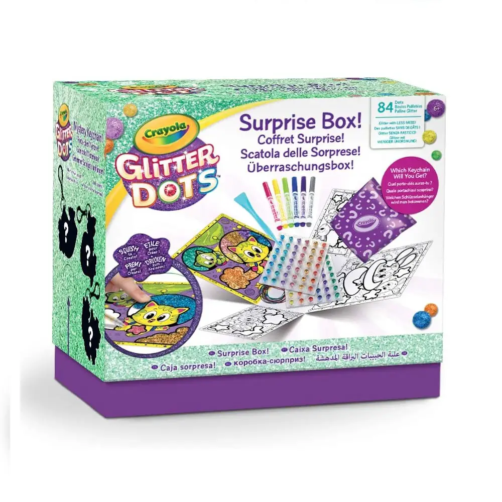 Glitter Dots Scatola delle Sorprese – Set Creativo Modellabile e Glitterato - creatività