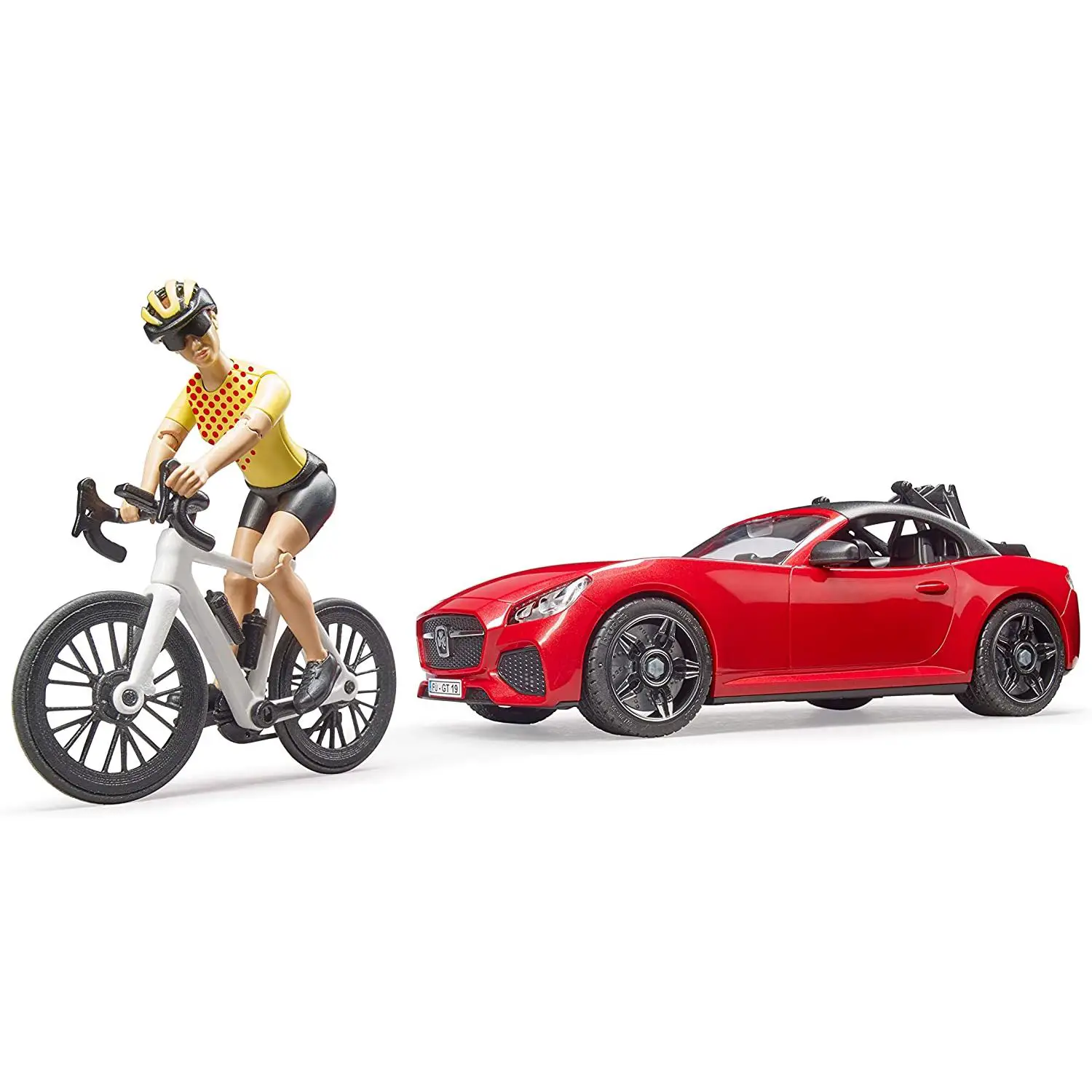 Bruder Roadster Con Bicicletta E Ciclista • 03485 - modellini