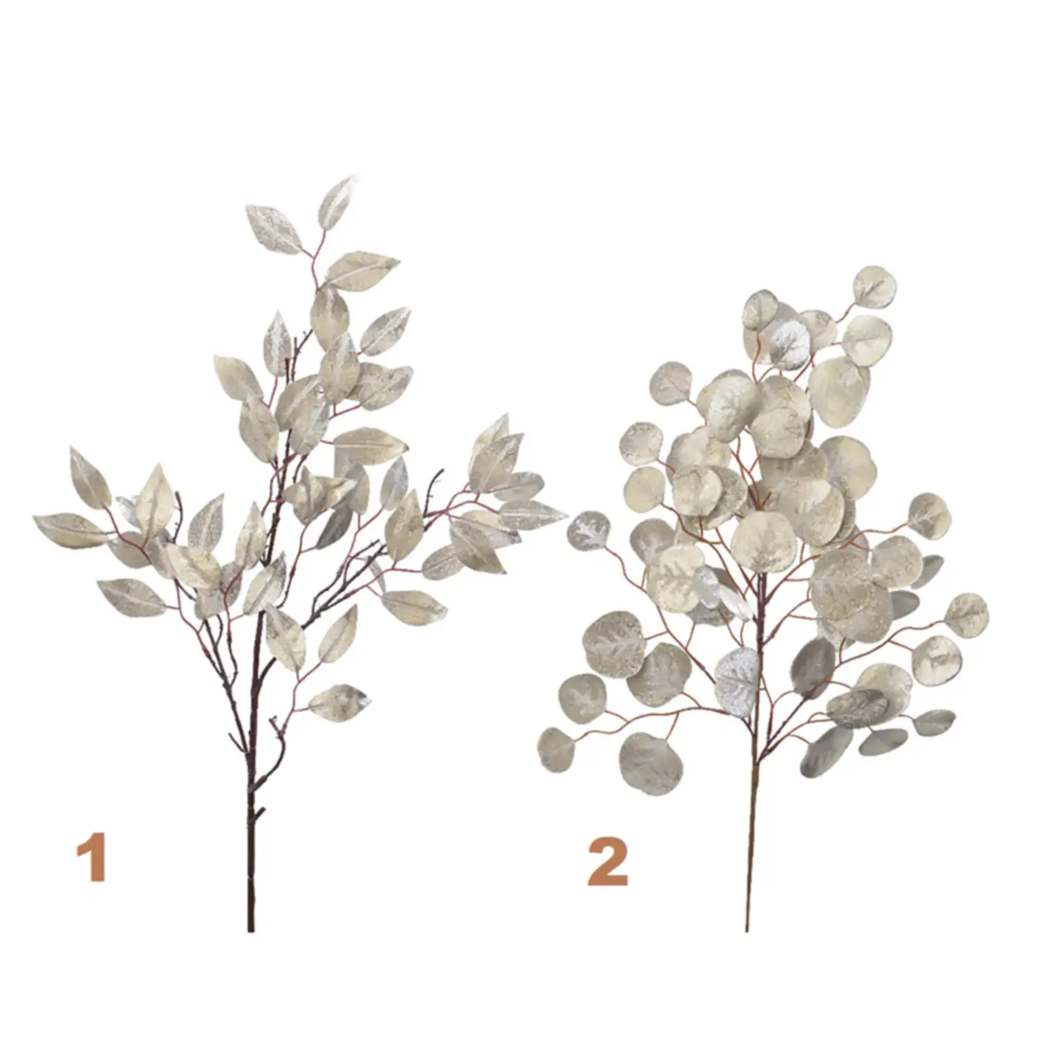 Branch Effect Spray Glitter Champagne Length 72 cm Assorted - flowers and wreaths